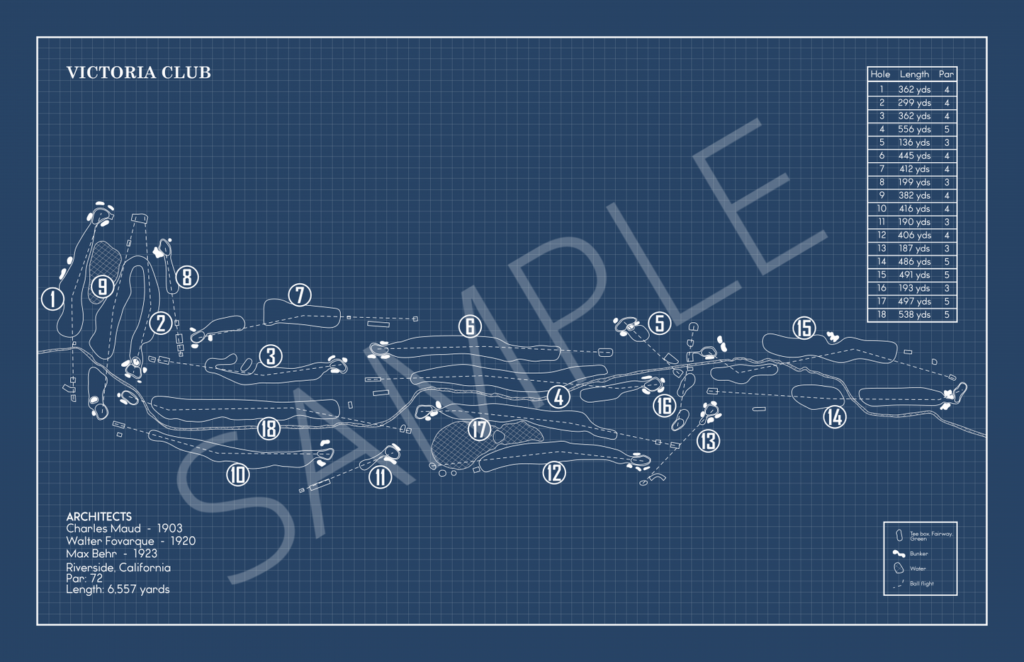 Victoria Club Blueprint (Print)