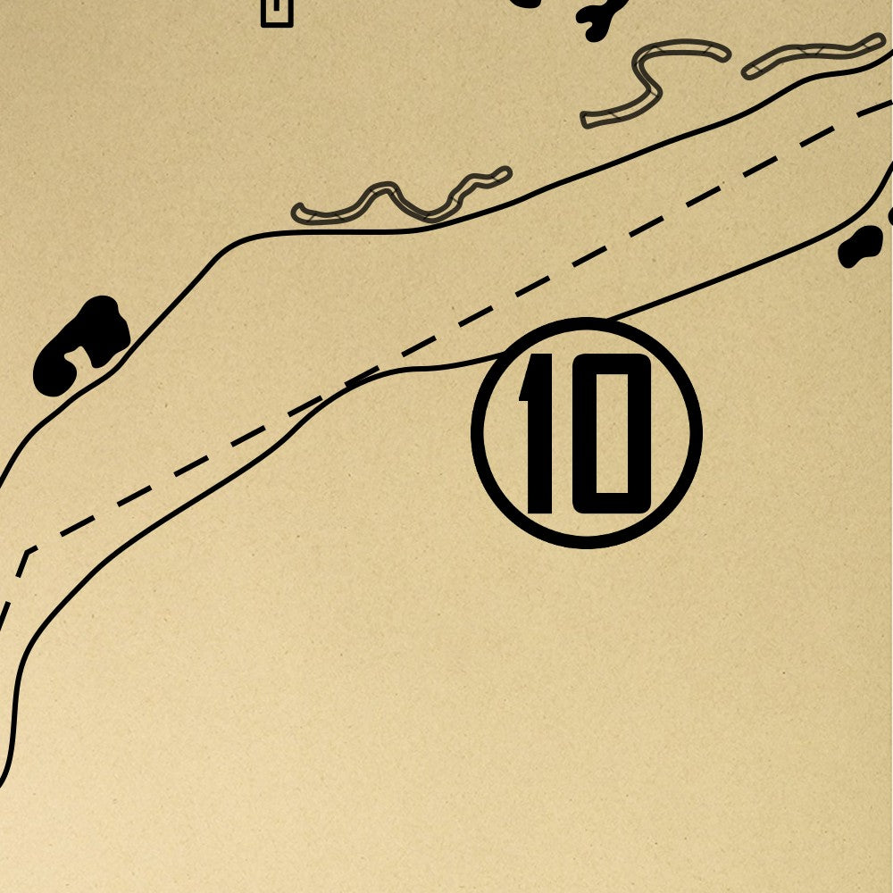 Wade Hampton Golf Club Outline (Print)