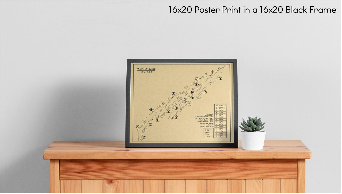 West Byfleet Golf Club Outline (Print)