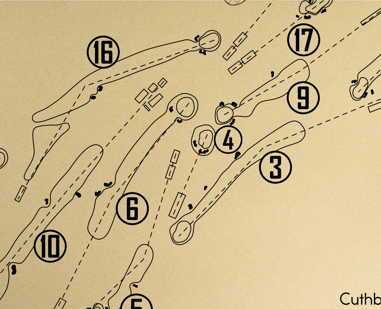West Byfleet Golf Club Outline (Print)