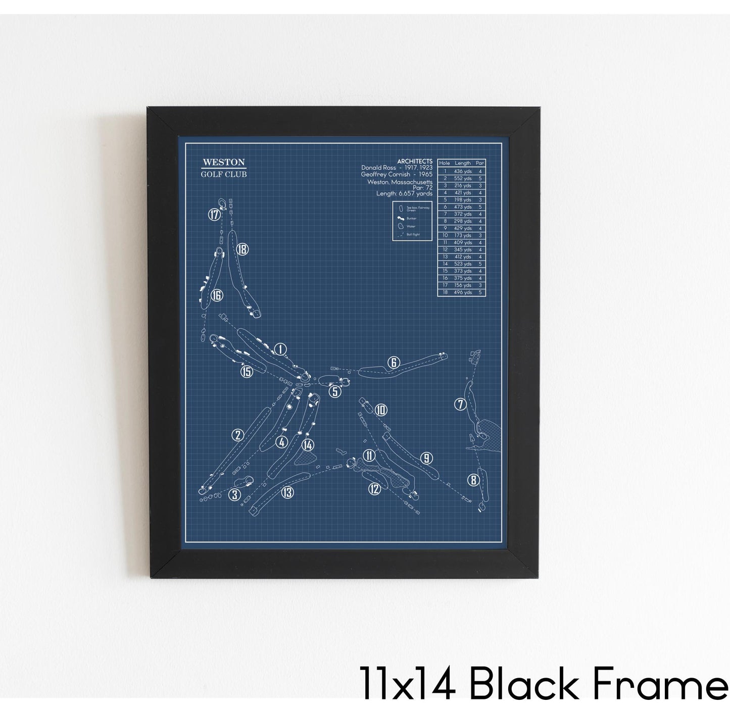 Weston Golf Club Blueprint (Print)