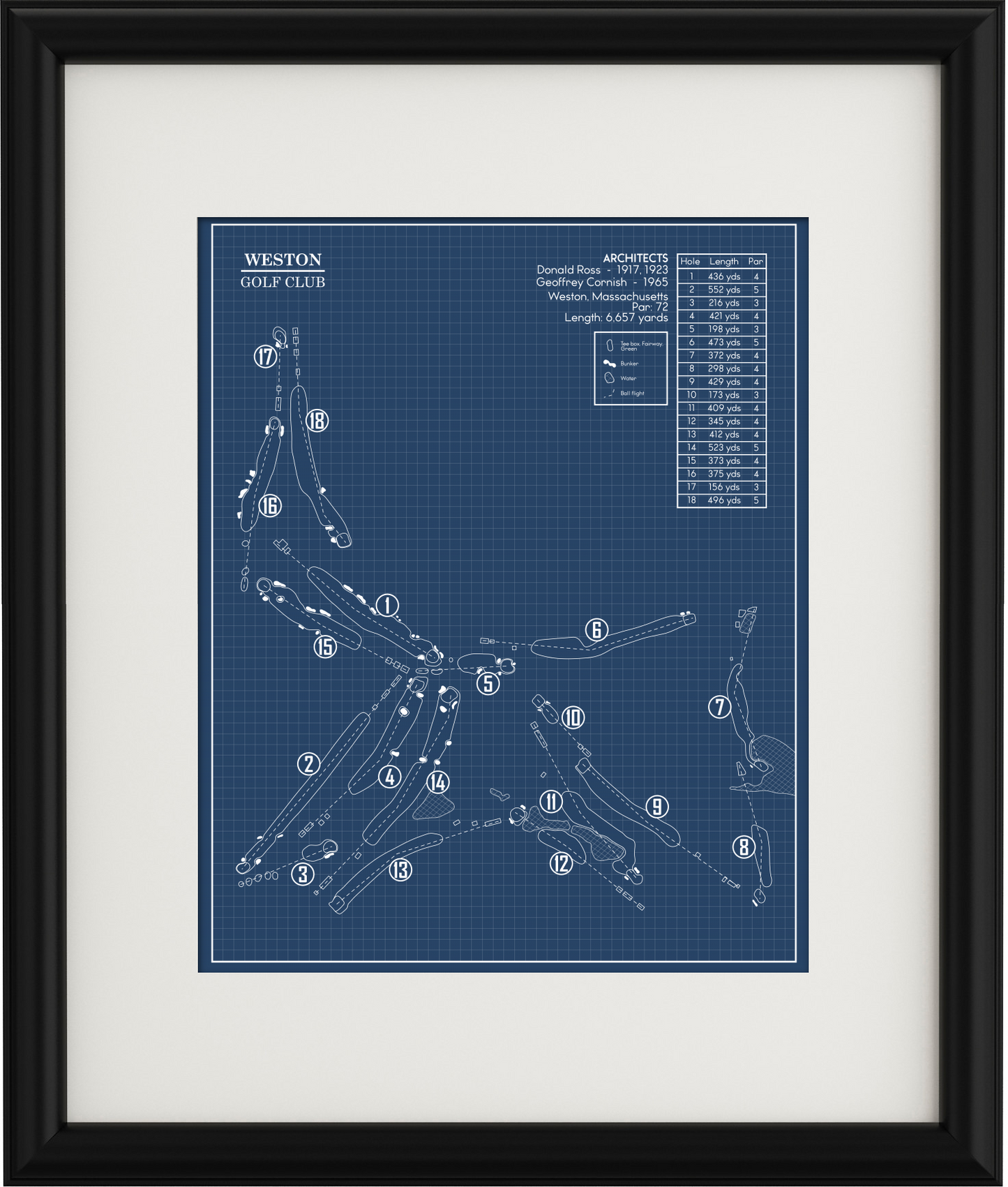 Weston Golf Club Blueprint (Print)