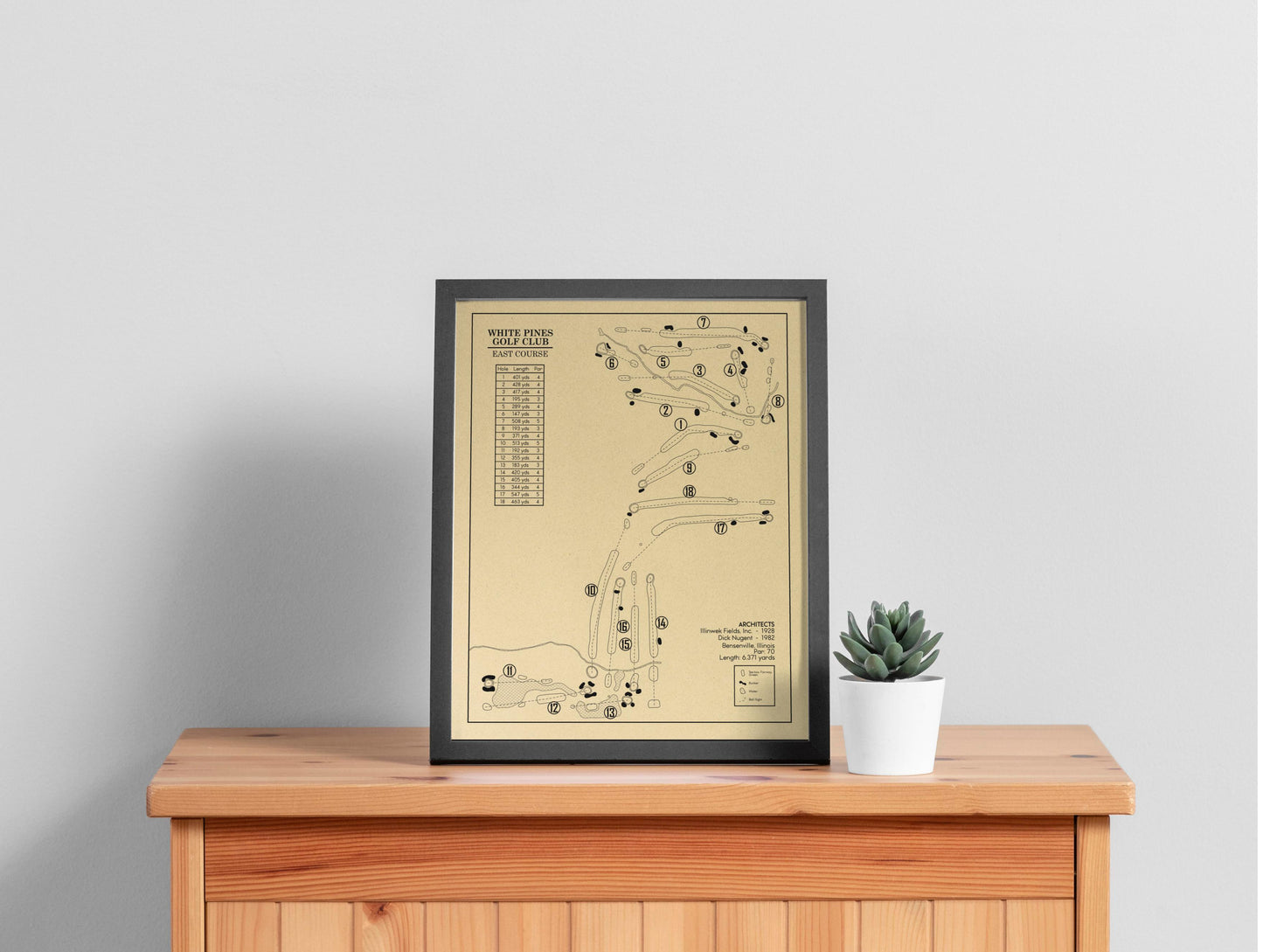 White Pines Golf Club East Course Outline (Print)