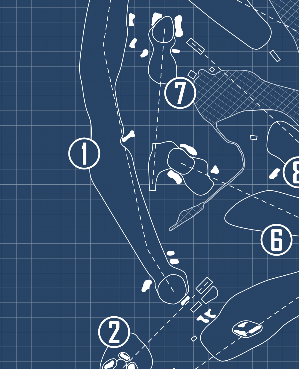 Whitinsville Golf Club Blueprint (Print)