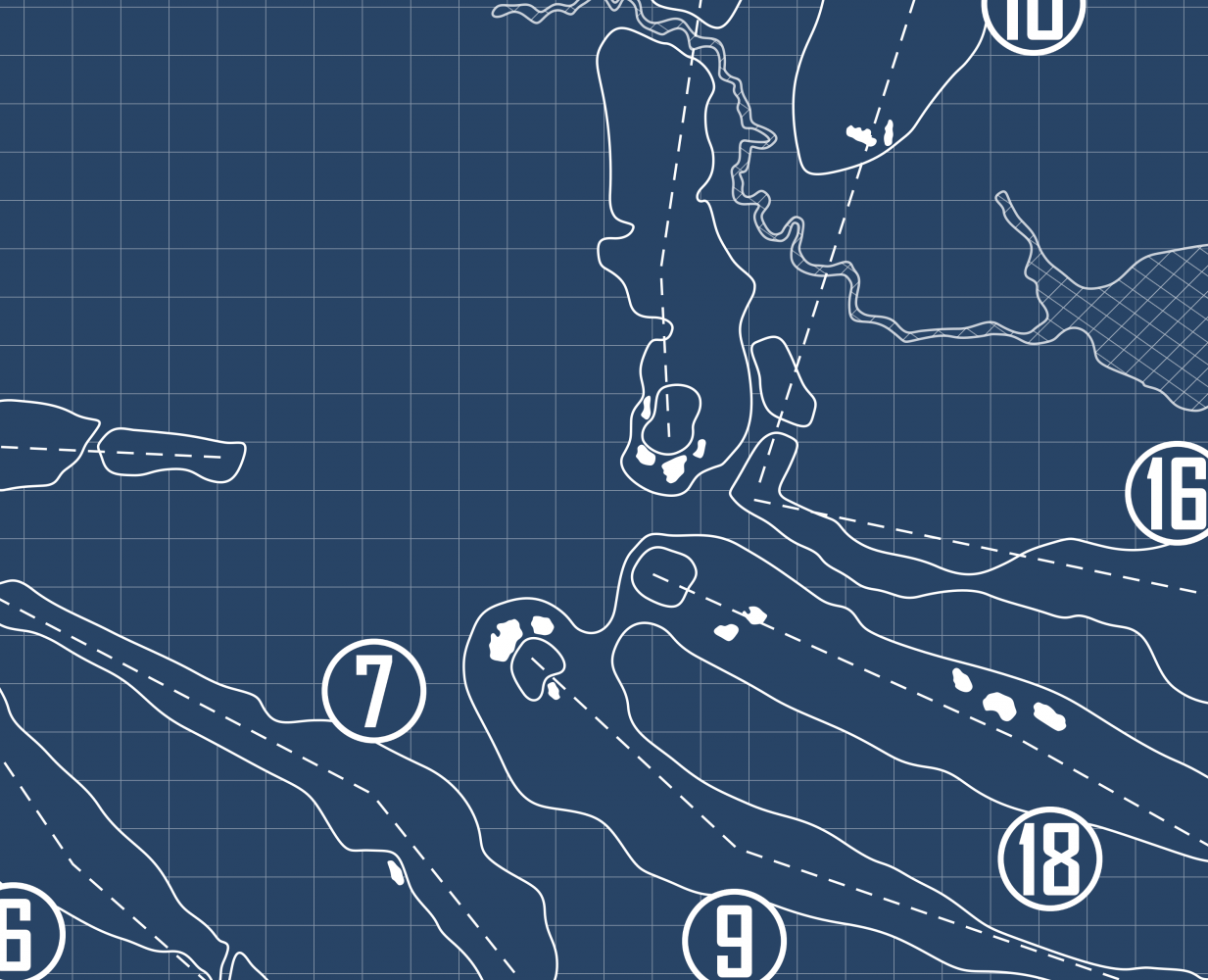 Wicker Point Golf Club Blueprint (Print)