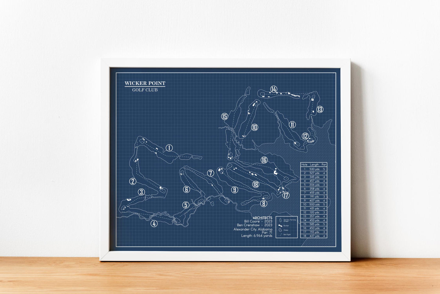 Wicker Point Golf Club Blueprint (Print)