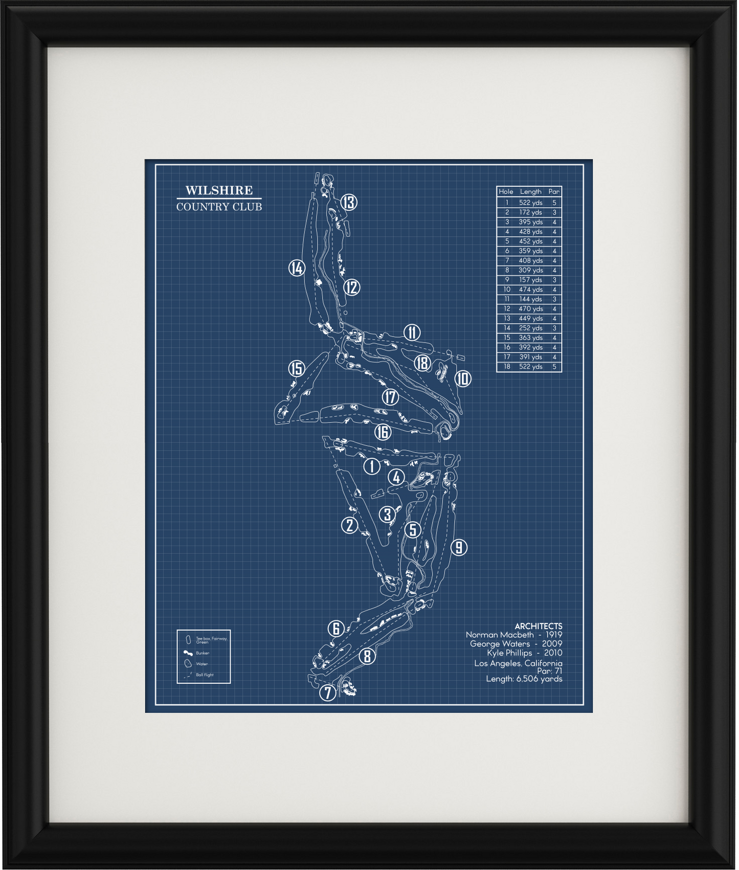Wilshire Golf Course Blueprint (Print)