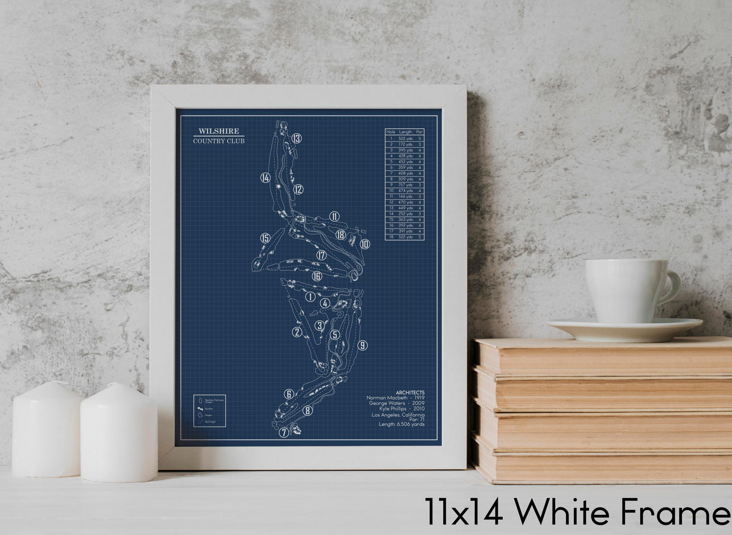 Wilshire Golf Course Blueprint (Print)