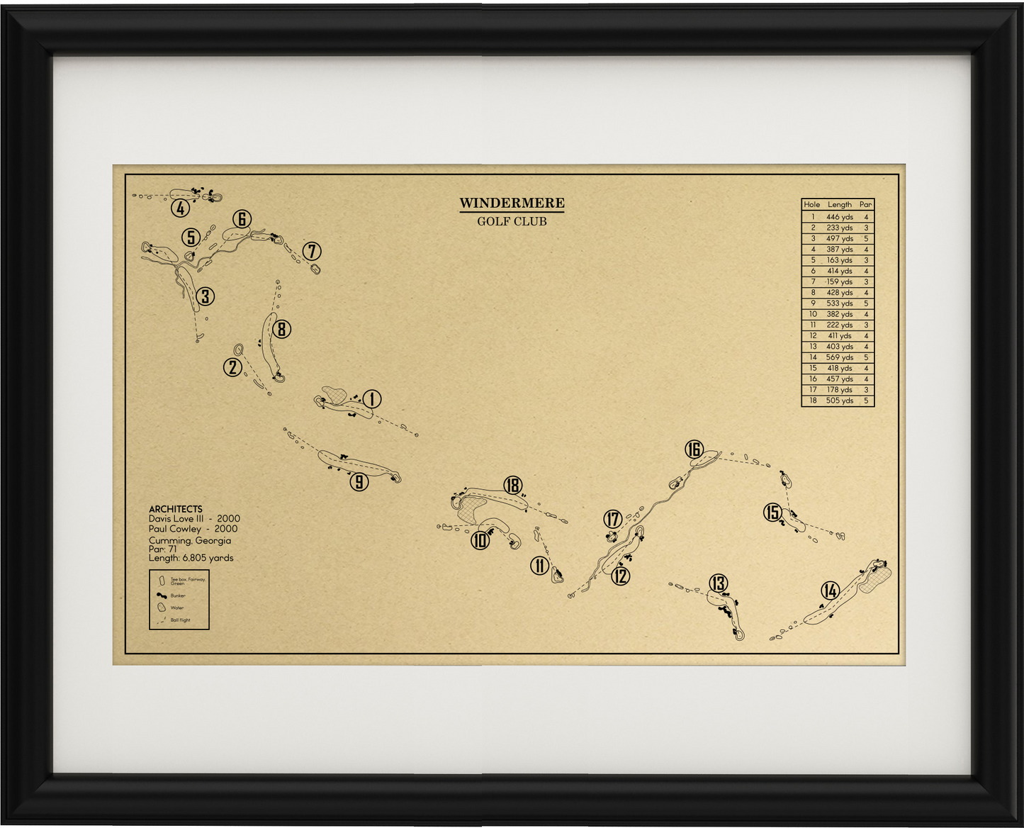 Windermere Golf Club Outline (Print)