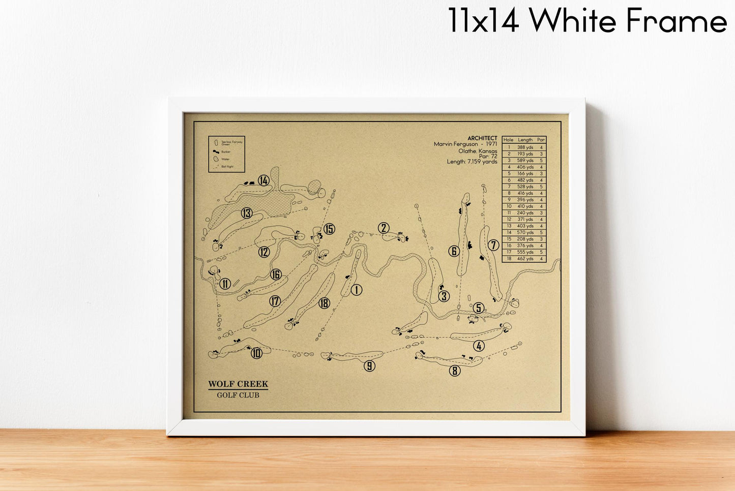 Wolf Creek Golf Club Outline (Print)