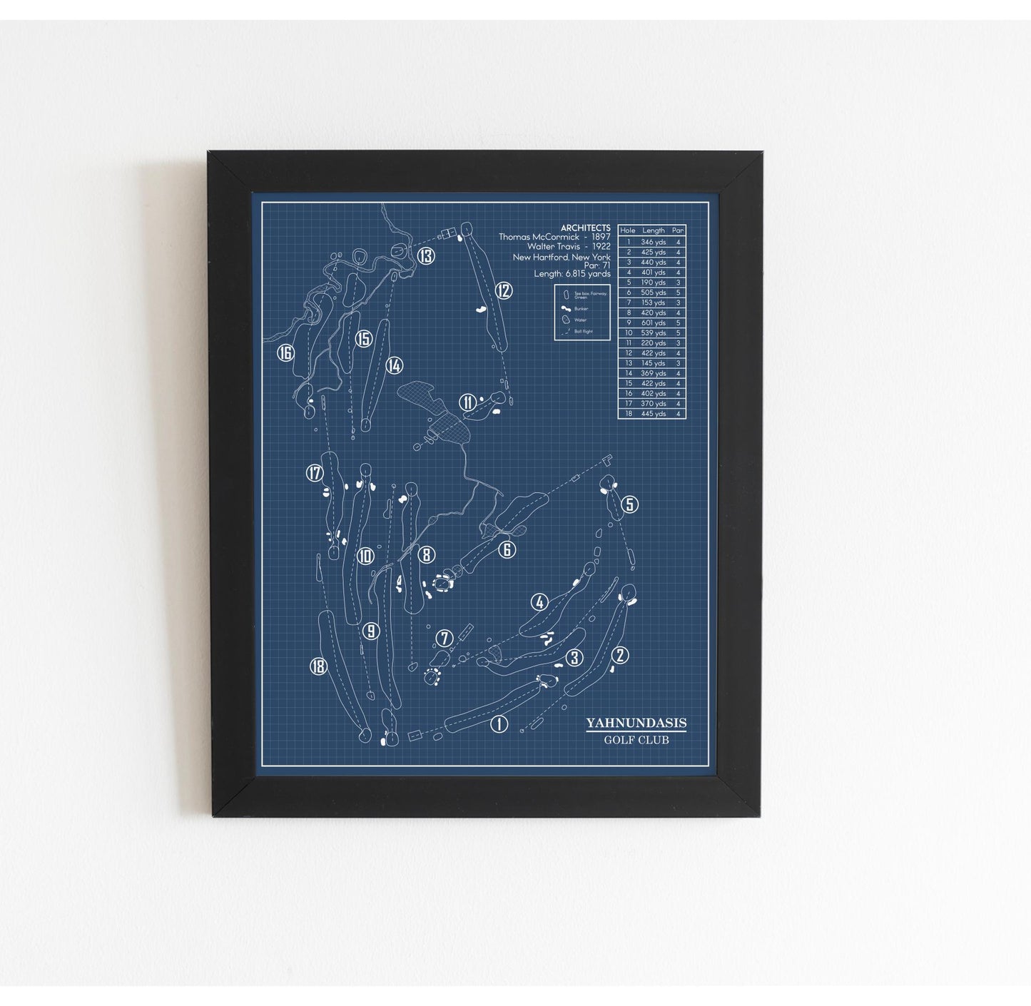 Yahnundasis Golf Club Blueprint (Print)