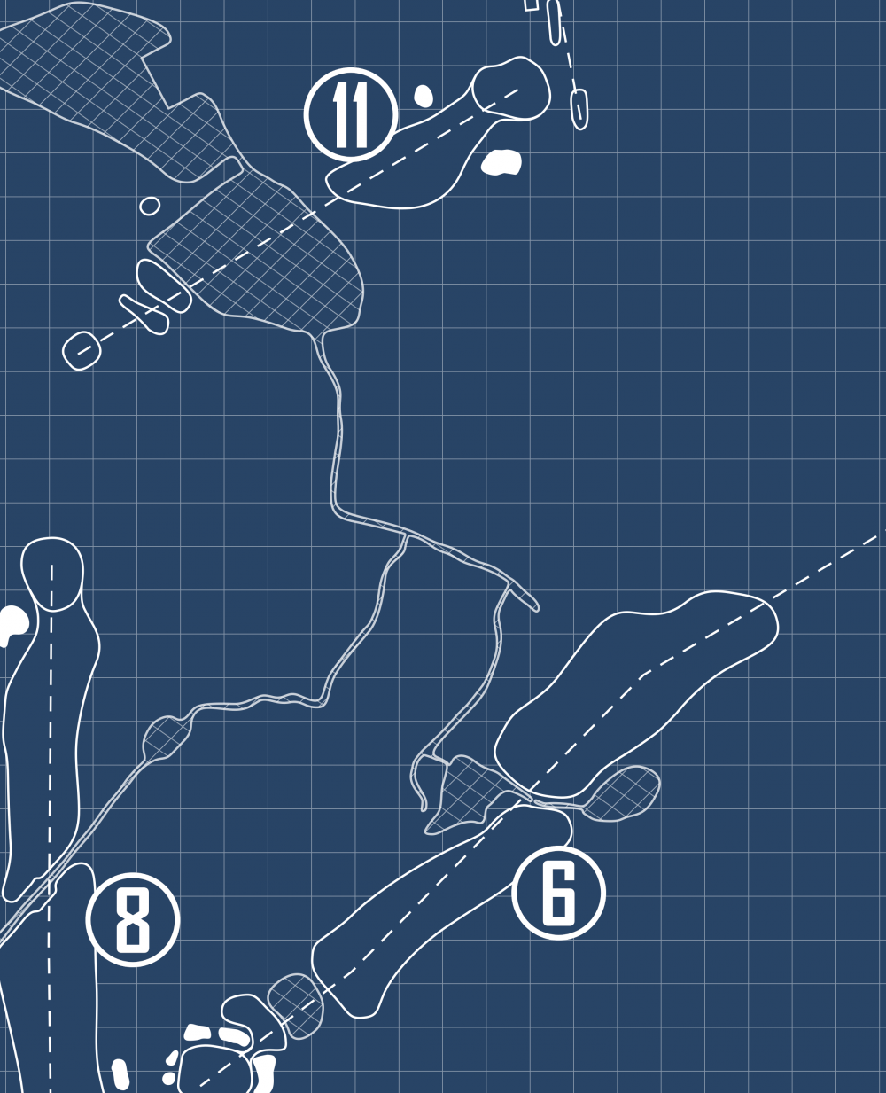 Yahnundasis Golf Club Blueprint (Print)