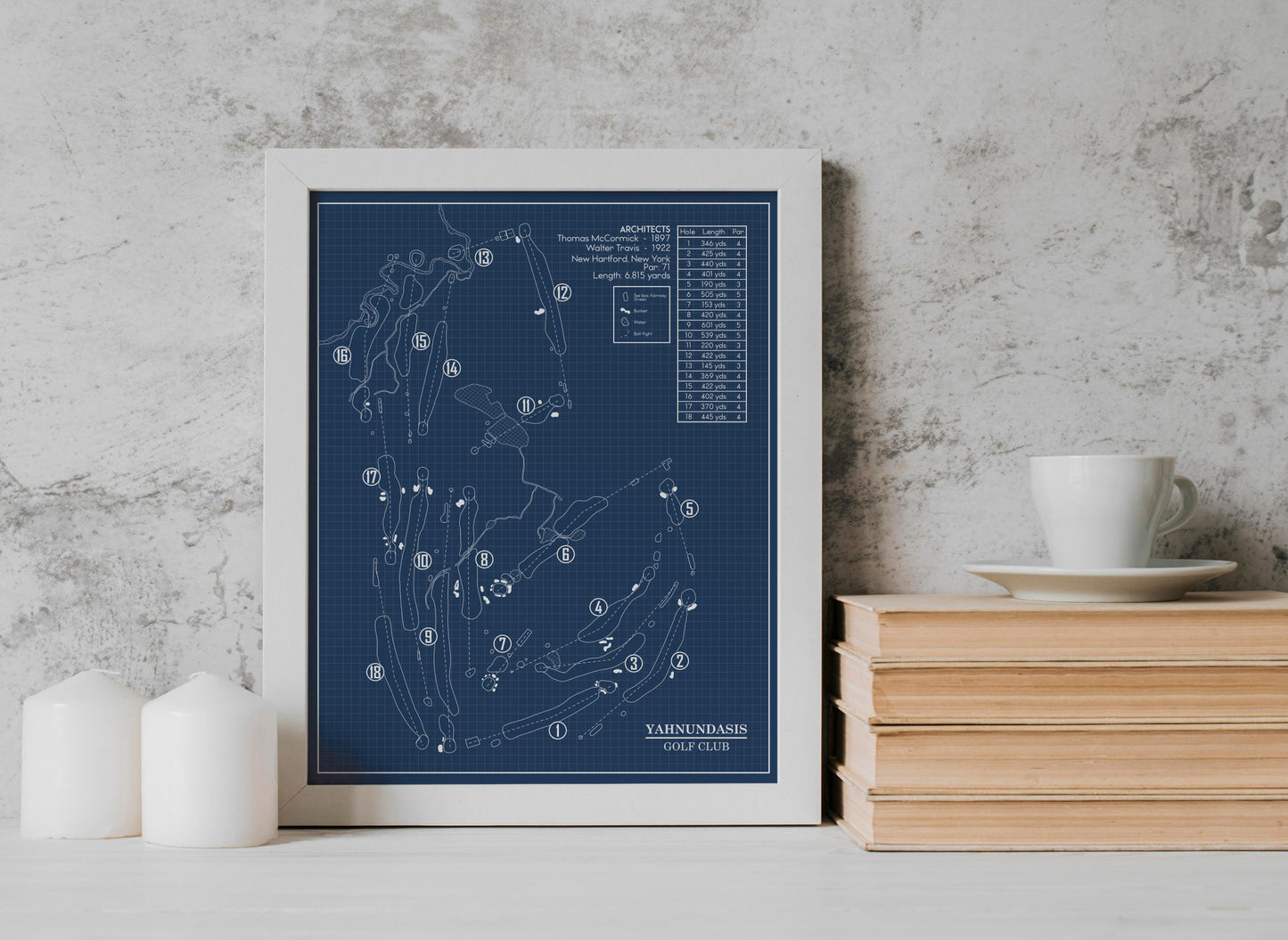Yahnundasis Golf Club Blueprint (Print)