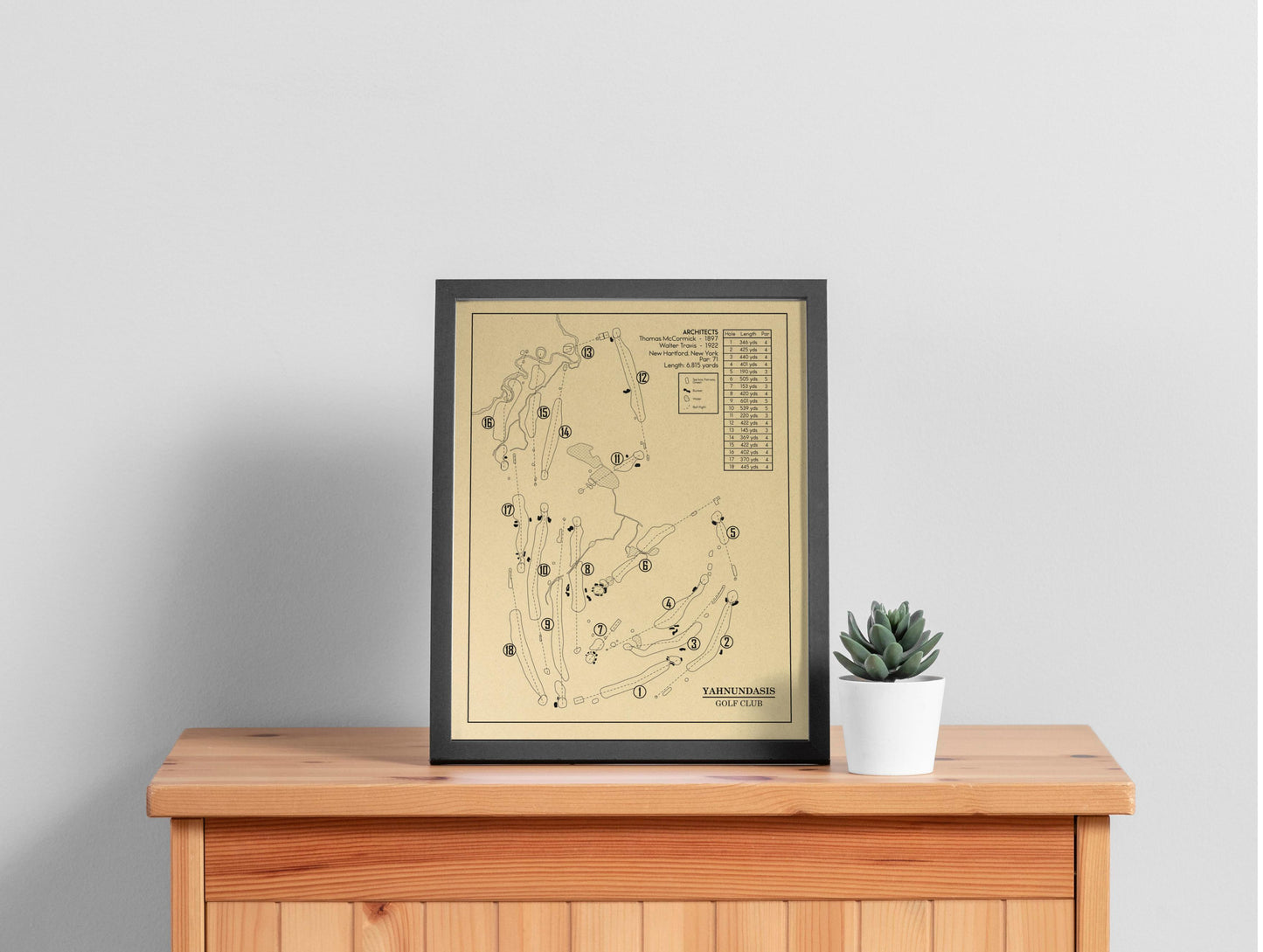 Yahnundasis Golf Club Outline (Print)