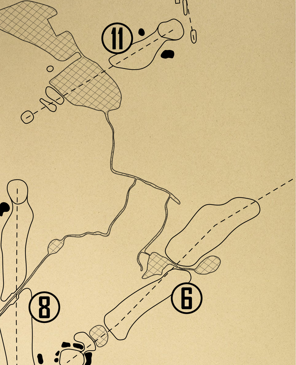 Yahnundasis Golf Club Outline (Print)