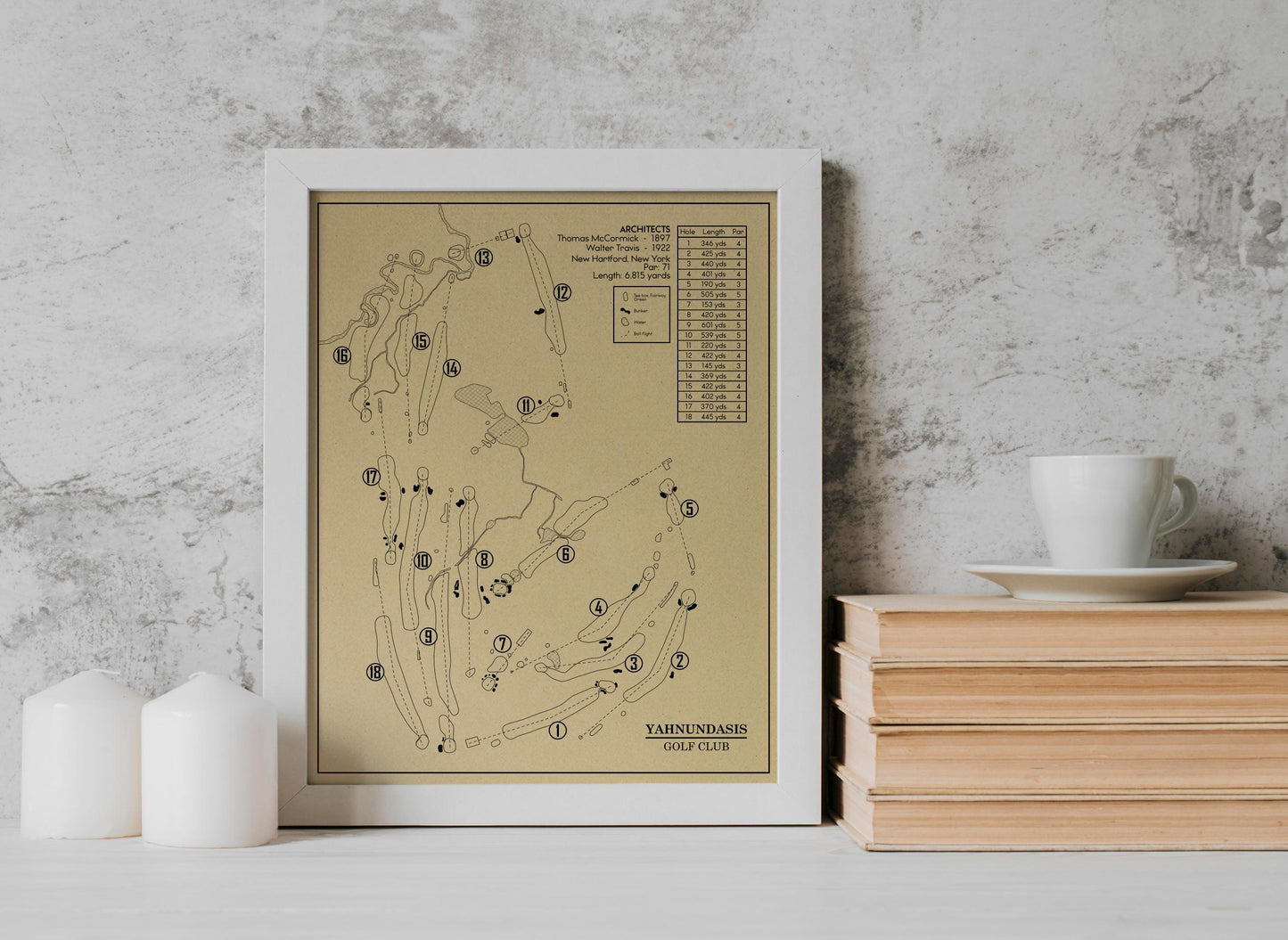Yahnundasis Golf Club Outline (Print)