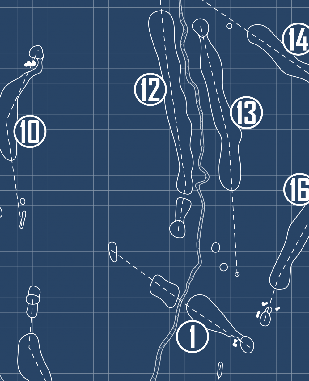 Fauquier Springs Country Club Blueprint (Print)