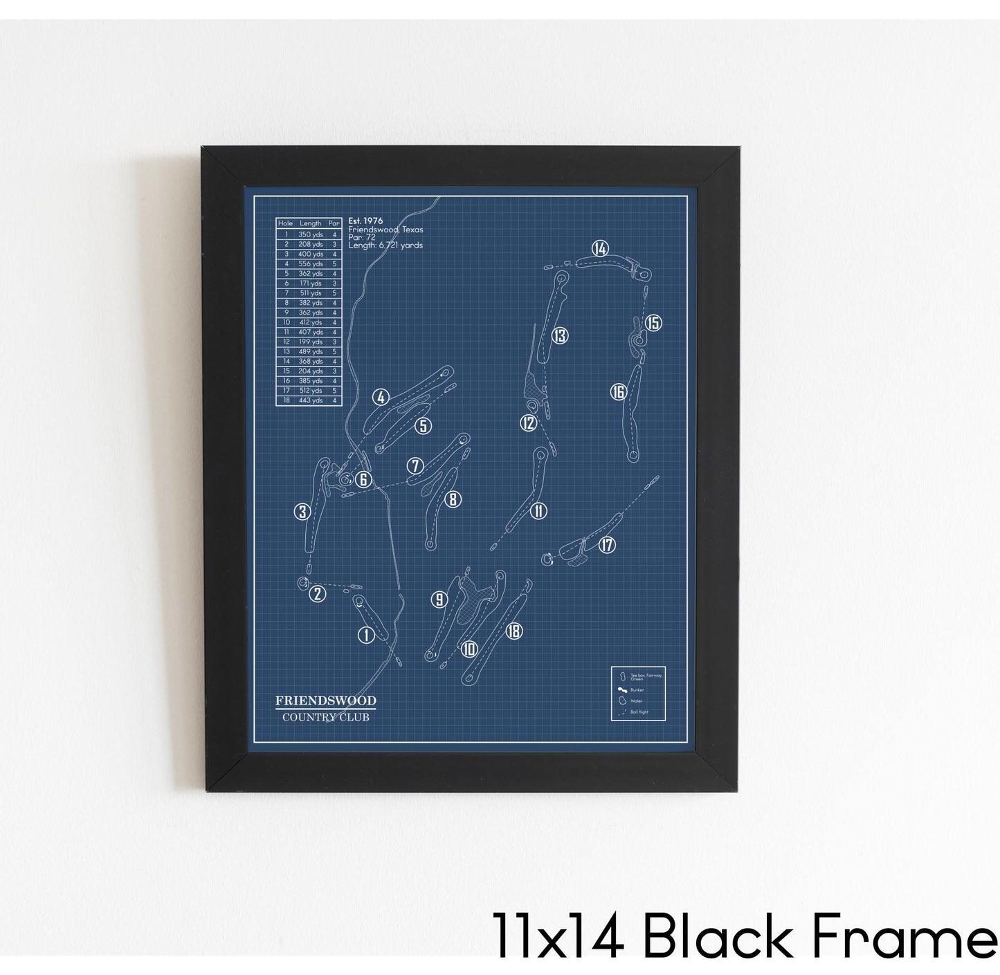 Friendswood Country Club Blueprint (Print)