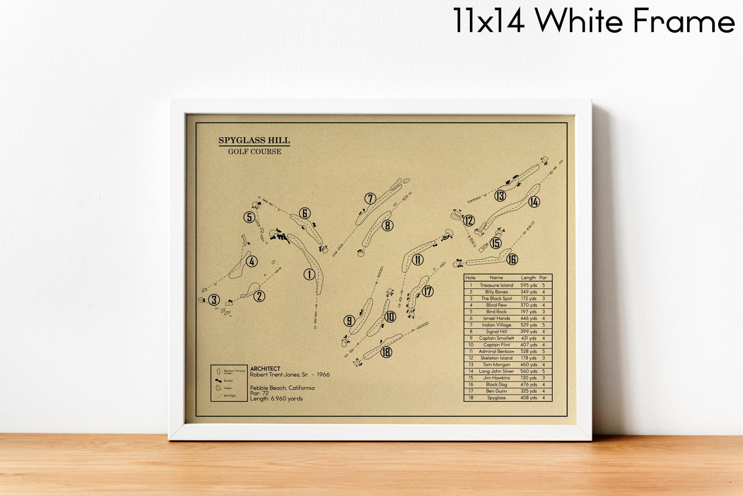 Spyglass Hill Golf Course Outline (Print)