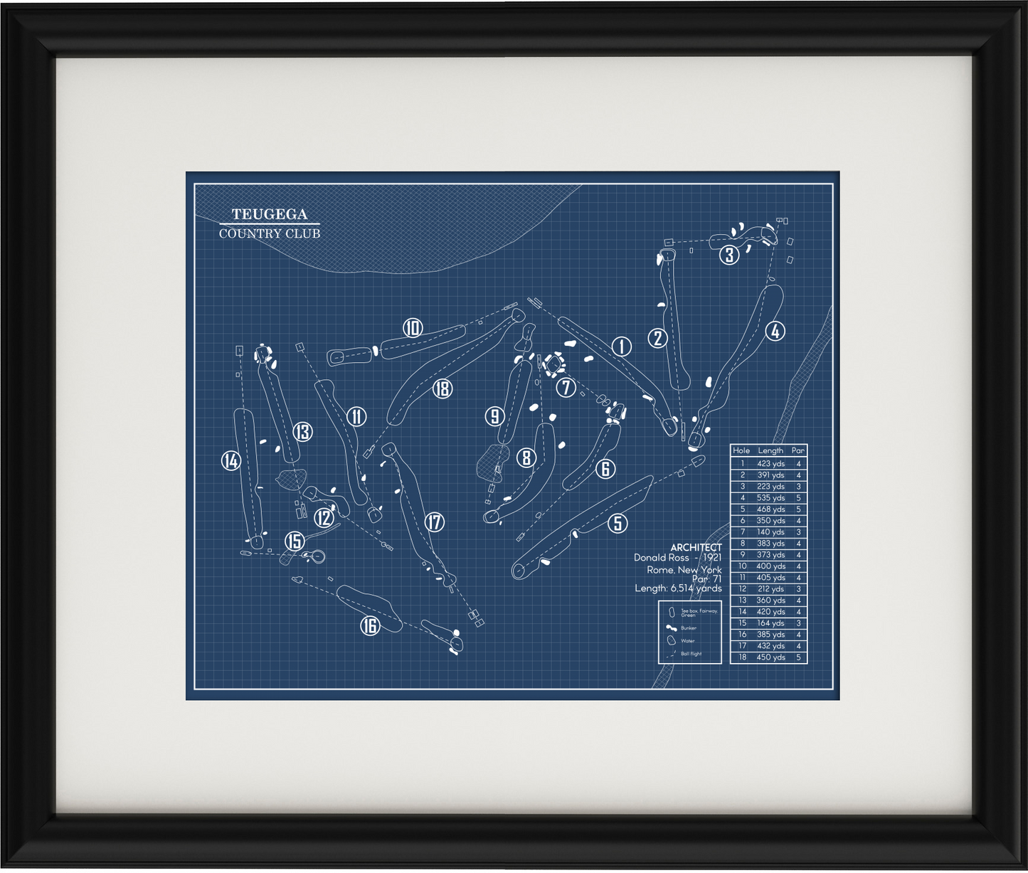 Teugega Country Club Blueprint (Print)