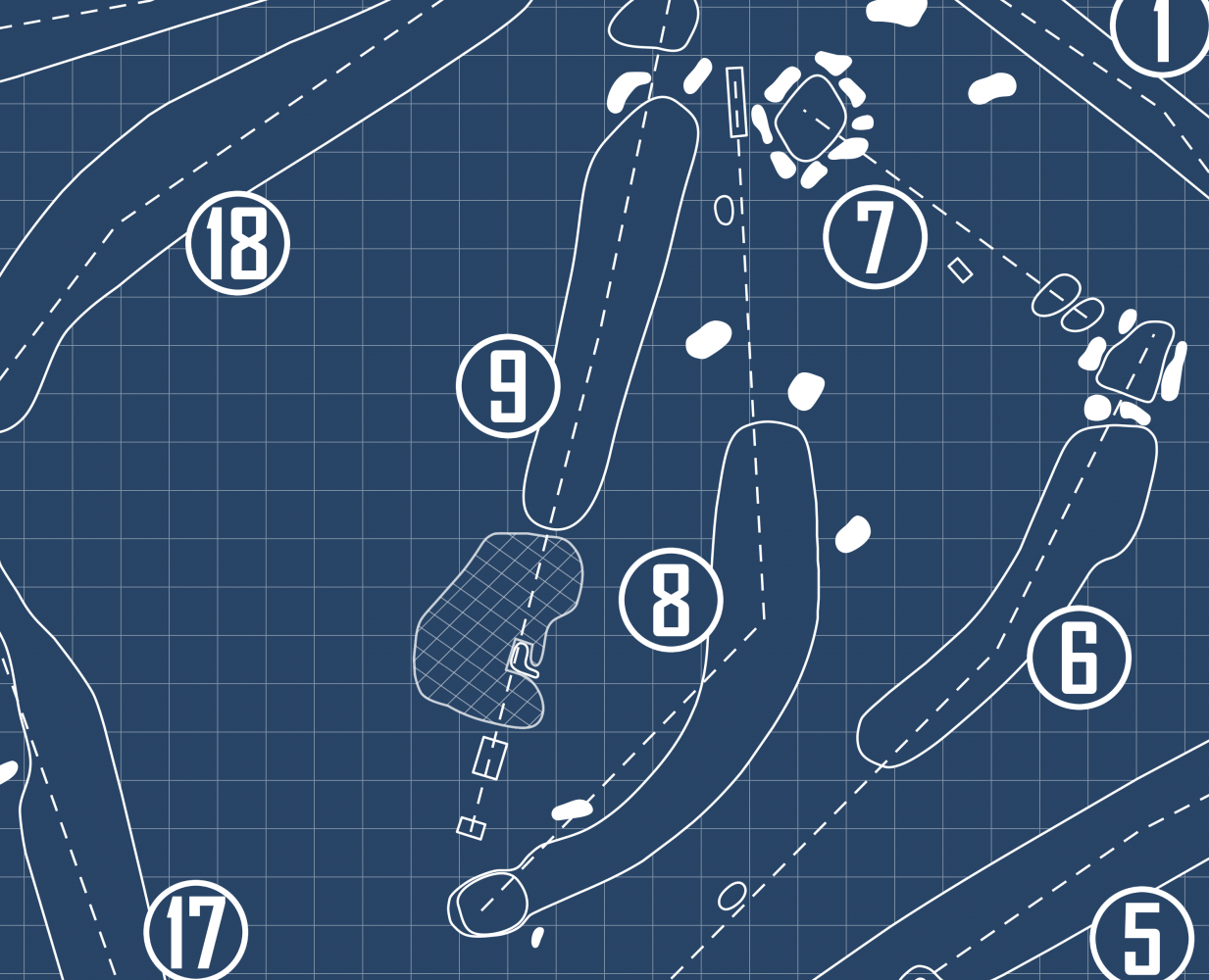 Teugega Country Club Blueprint (Print)