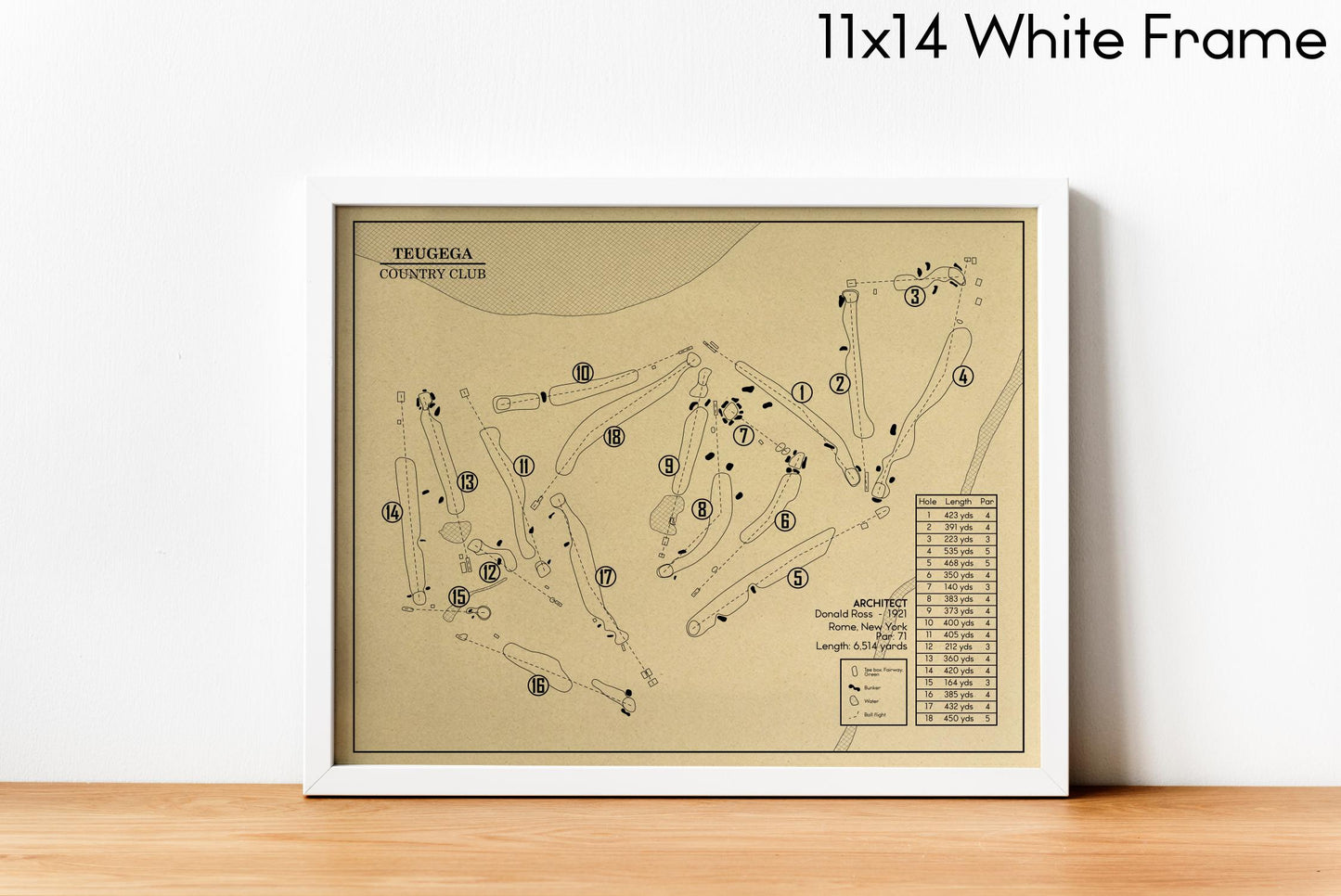 Teugega Country Club Outline (Print)