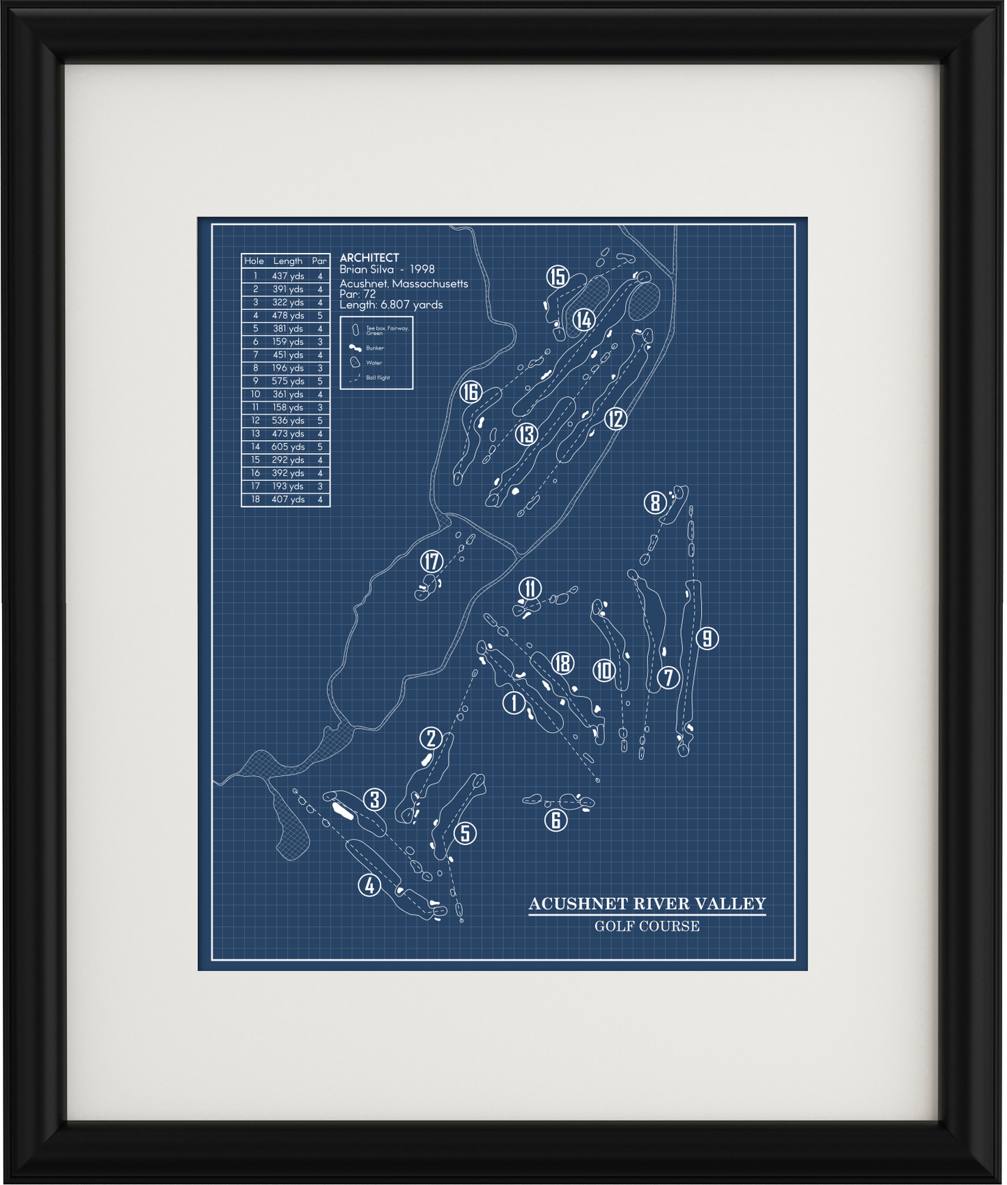 Acushnet River Valley Blueprint (Print)