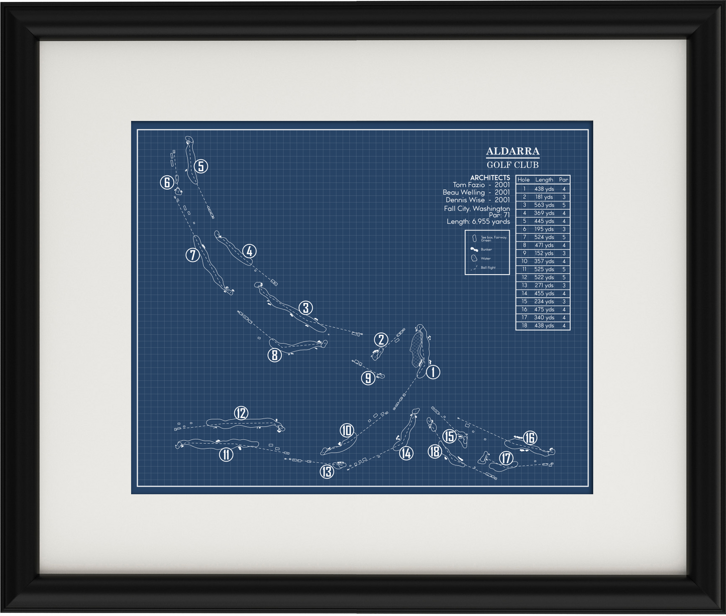 Aldarra Golf Club Blueprint (Print)