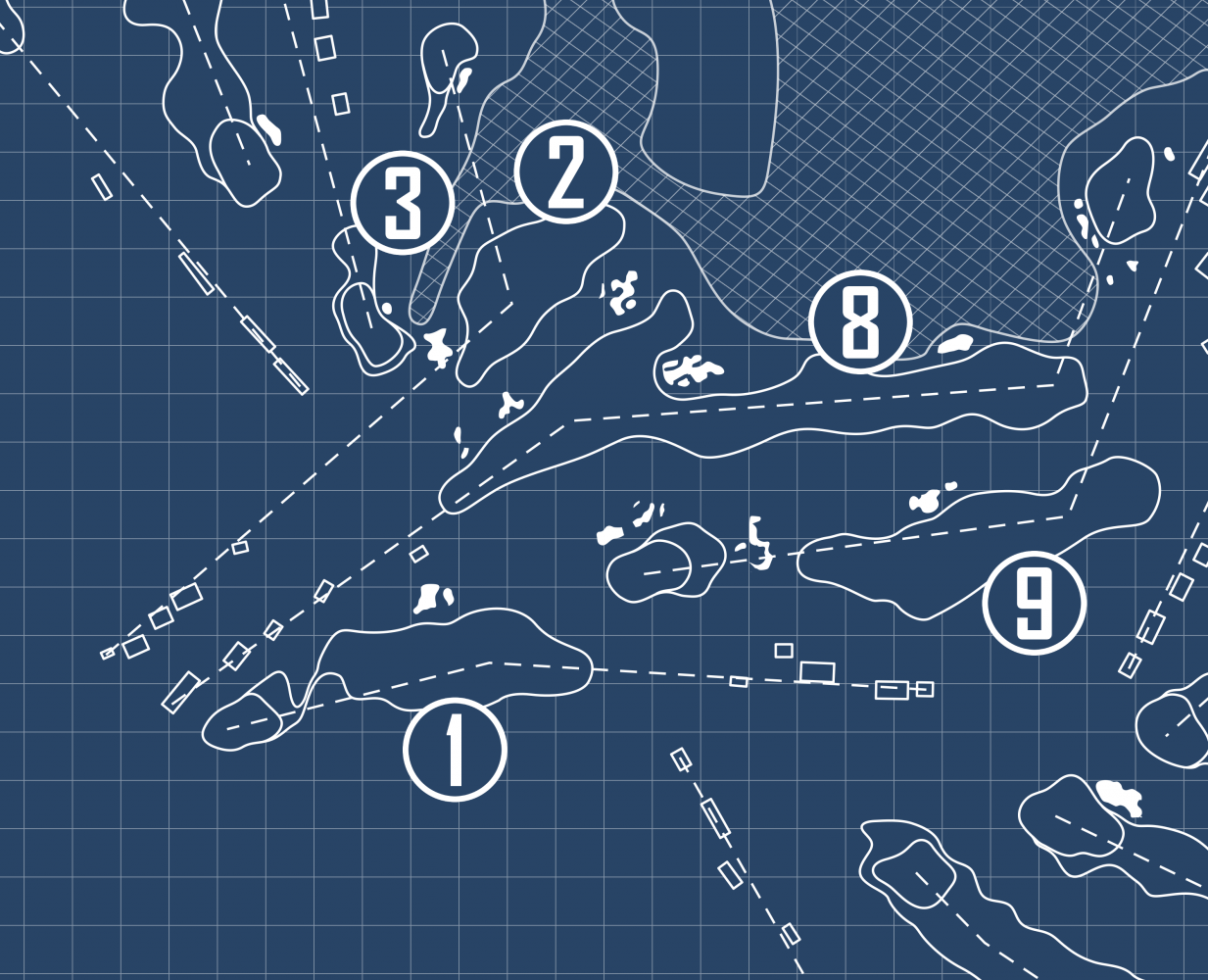 Bayonne Golf Club Blueprint (Print)