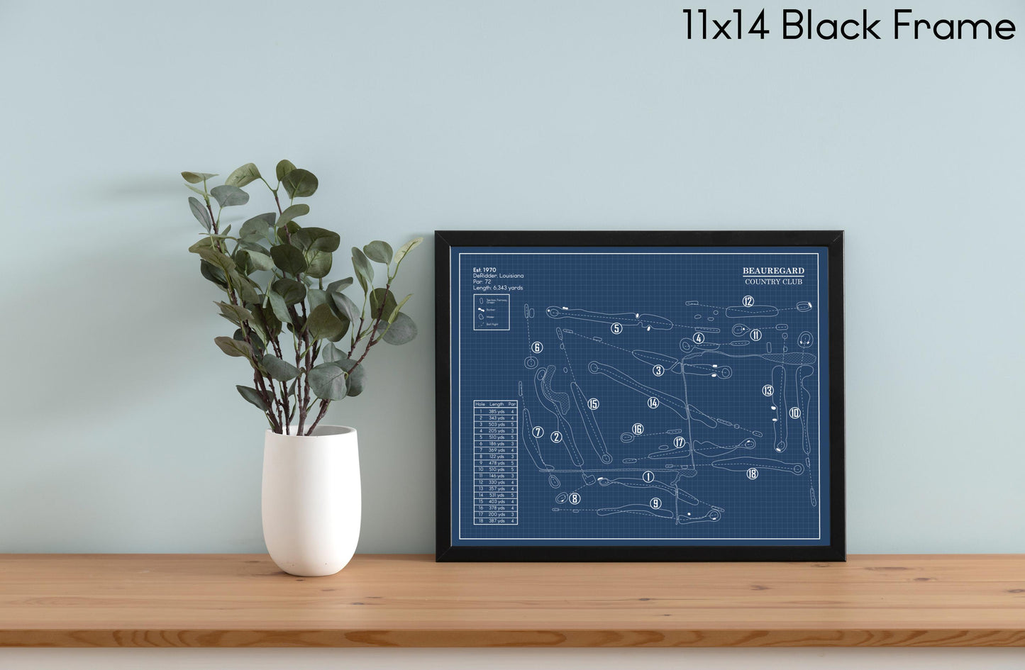 Beauregard Country Club Blueprint (Print)