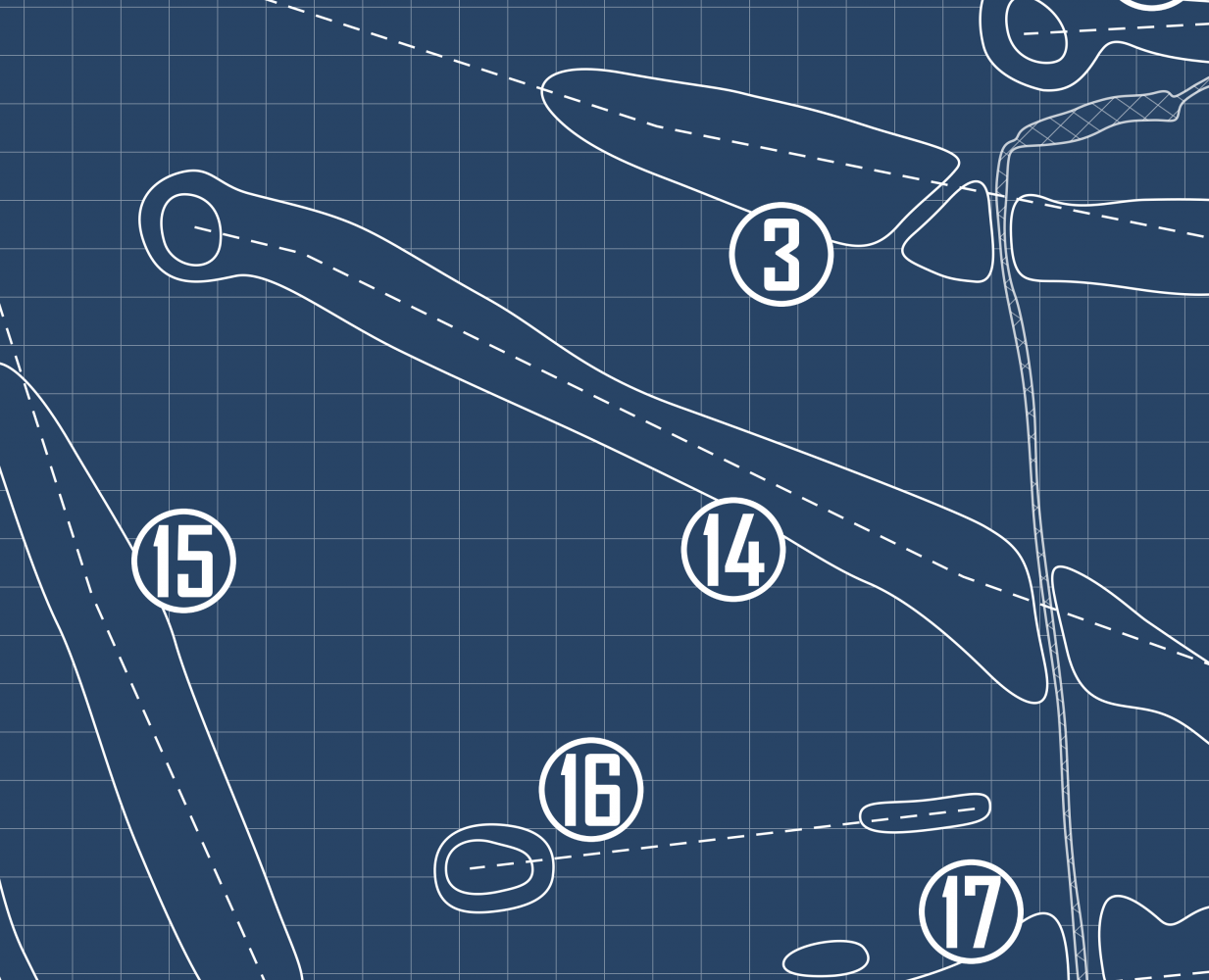 Beauregard Country Club Blueprint (Print)