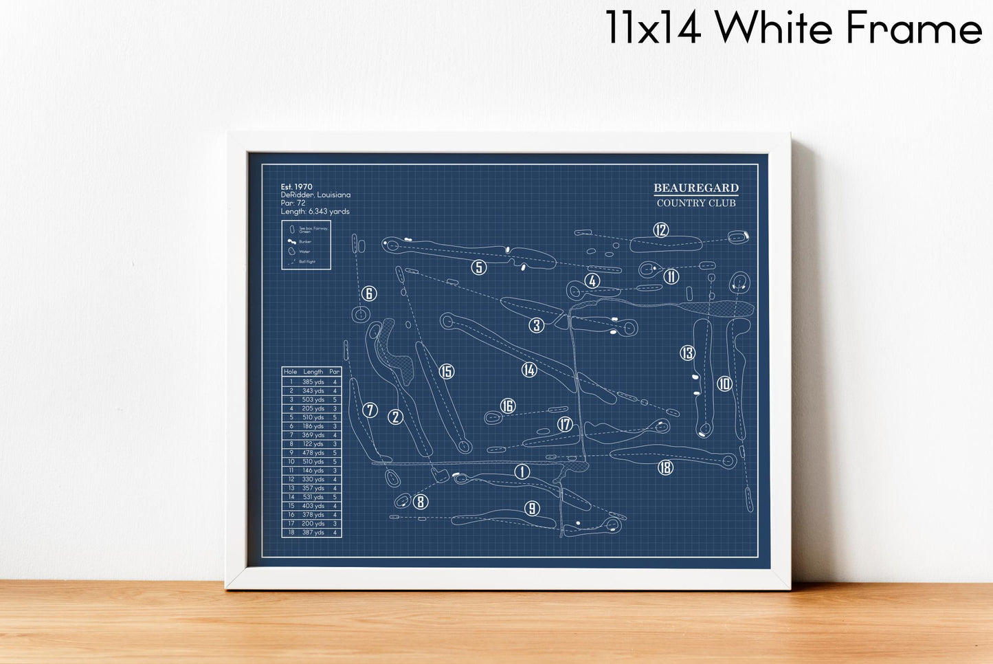 Beauregard Country Club Blueprint (Print)