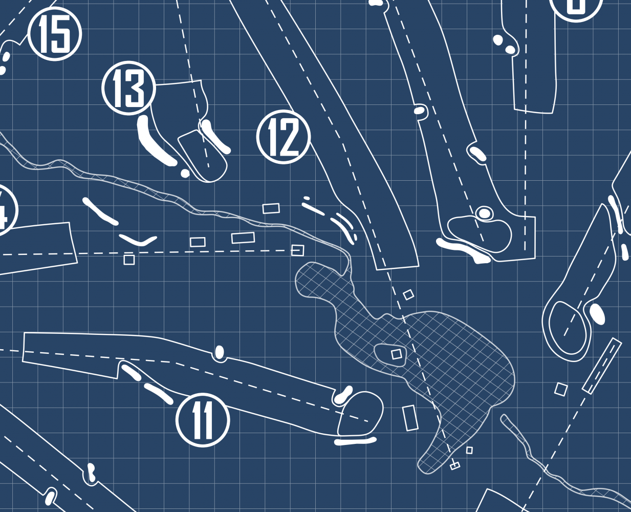 Blue Mound Golf & Country Club Blueprint (Print)