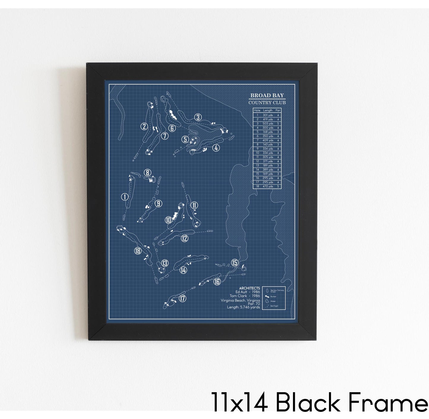 Broad Bay Country Club Blueprint (Print)
