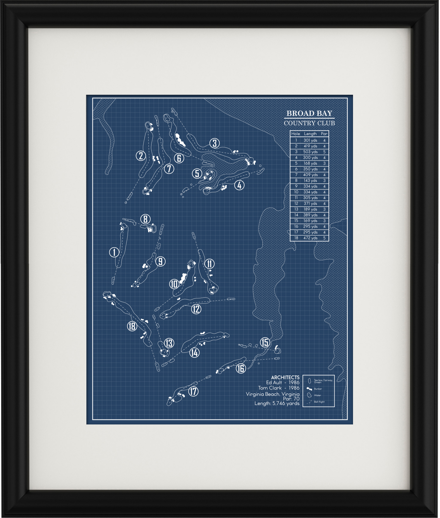 Broad Bay Country Club Blueprint (Print)