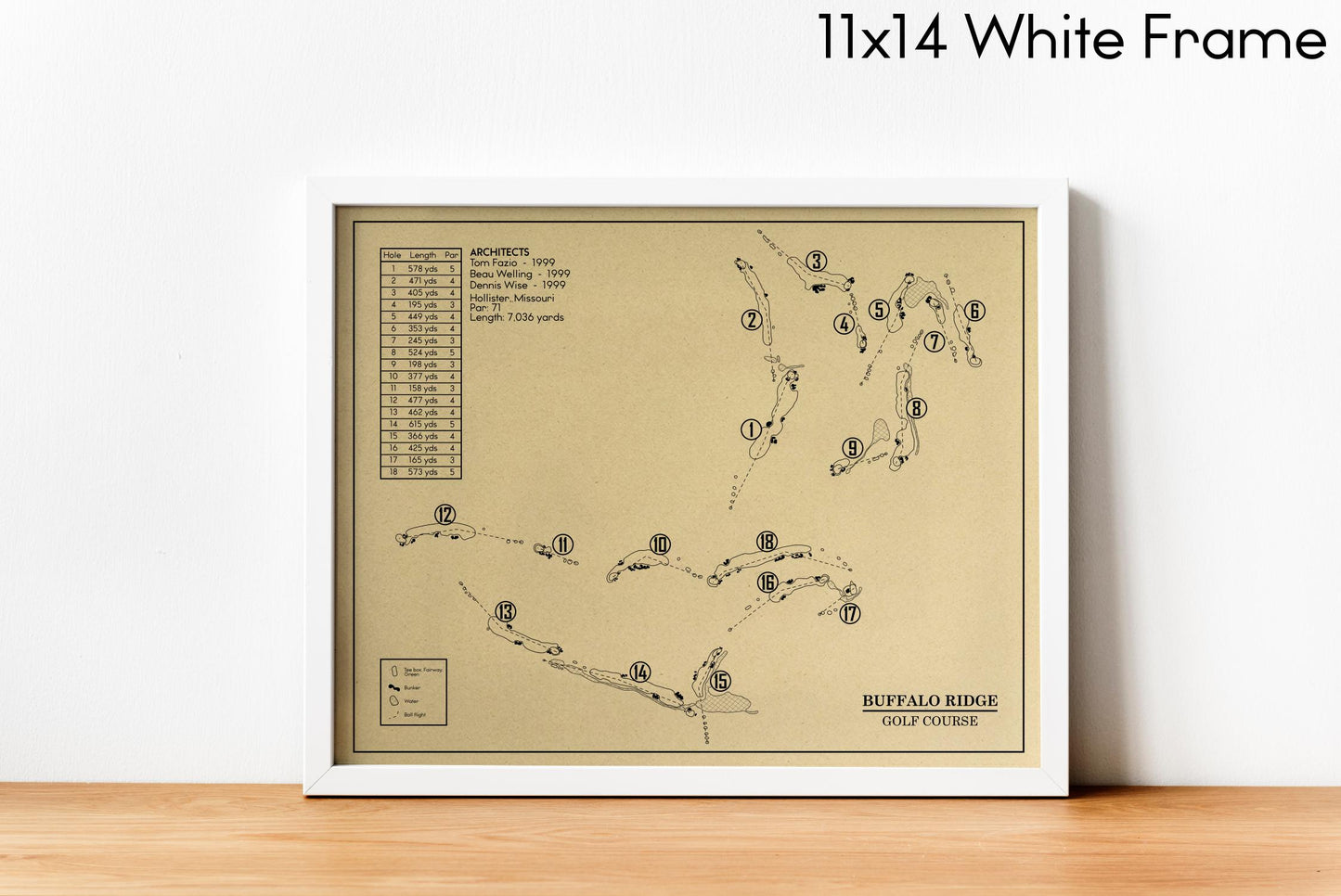 Buffalo Ridge Golf Course Outline (Print)