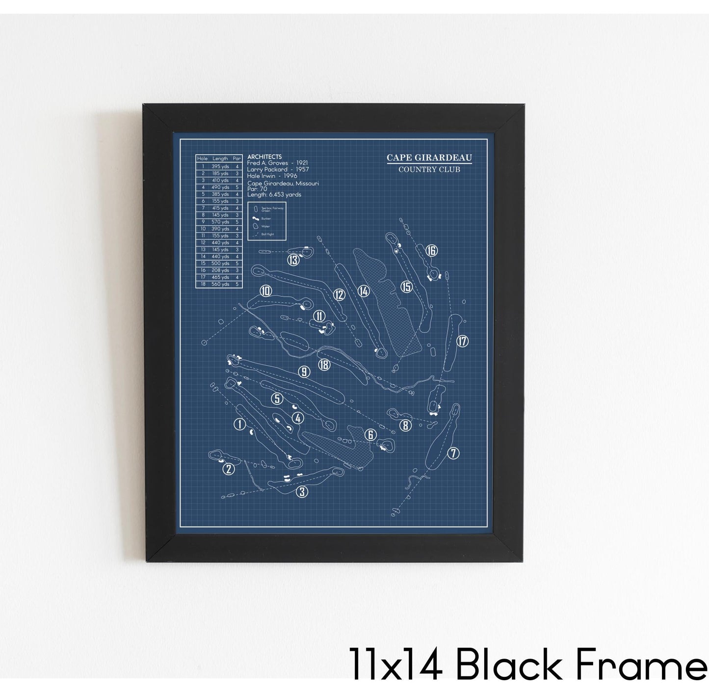 Castle Pines Golf Club Blueprint (Print)