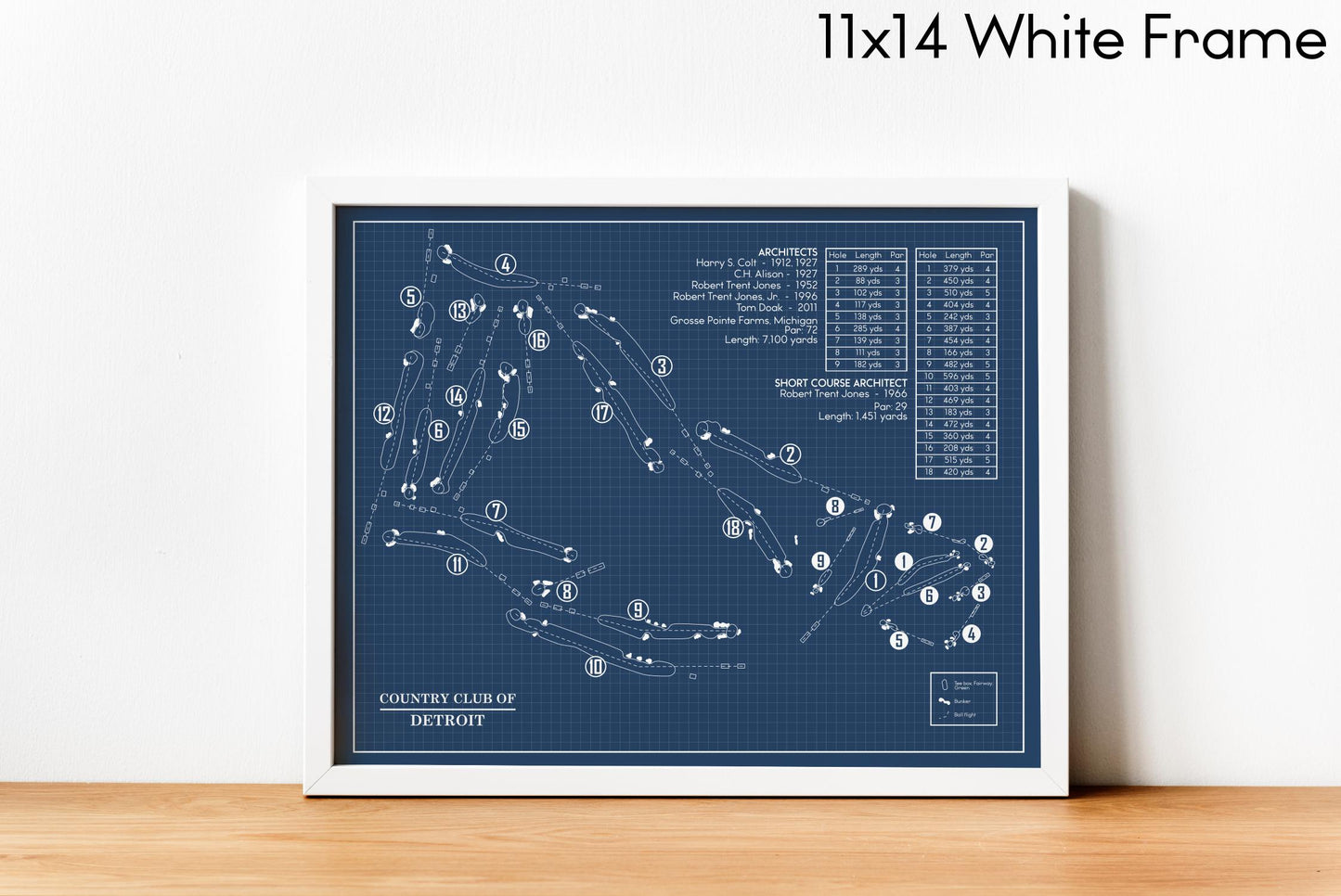Country Club of Detroit Blueprint (Print)