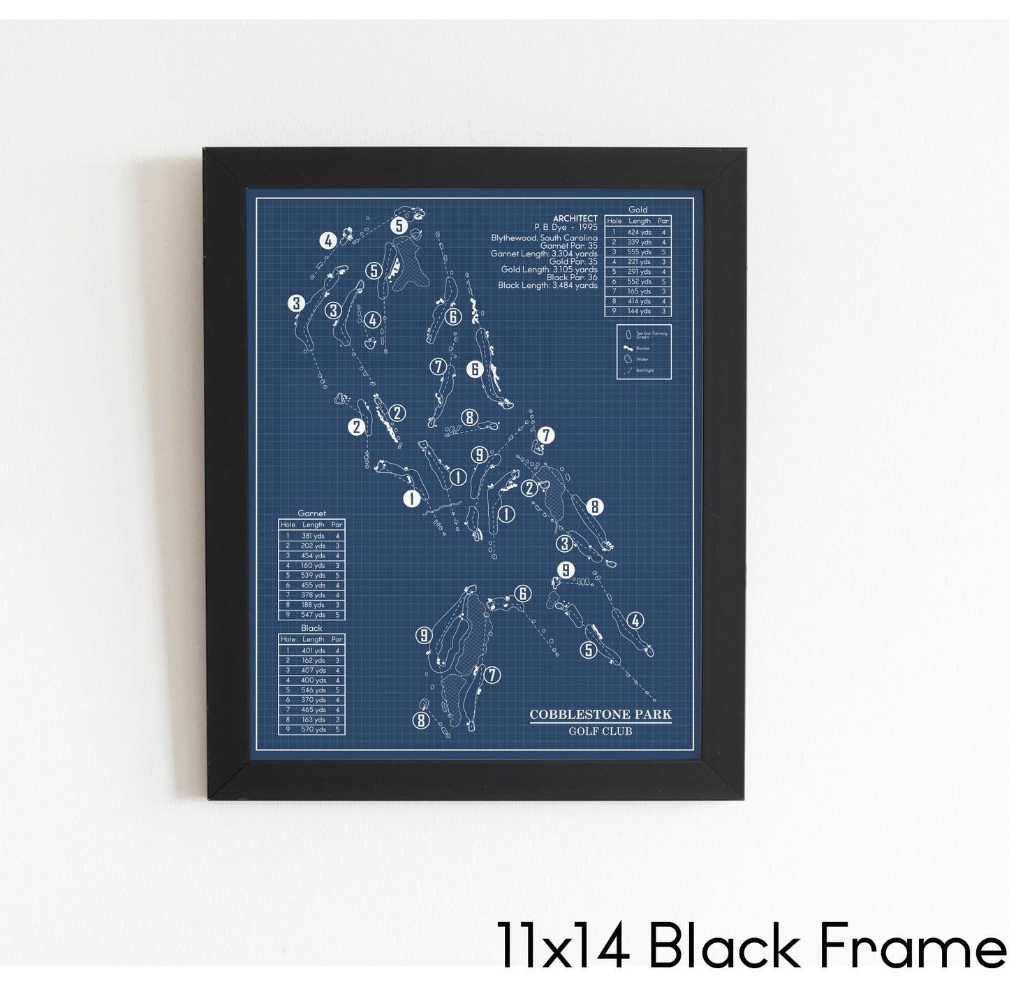 Cobblestone Park Golf Club Blueprint (Print)