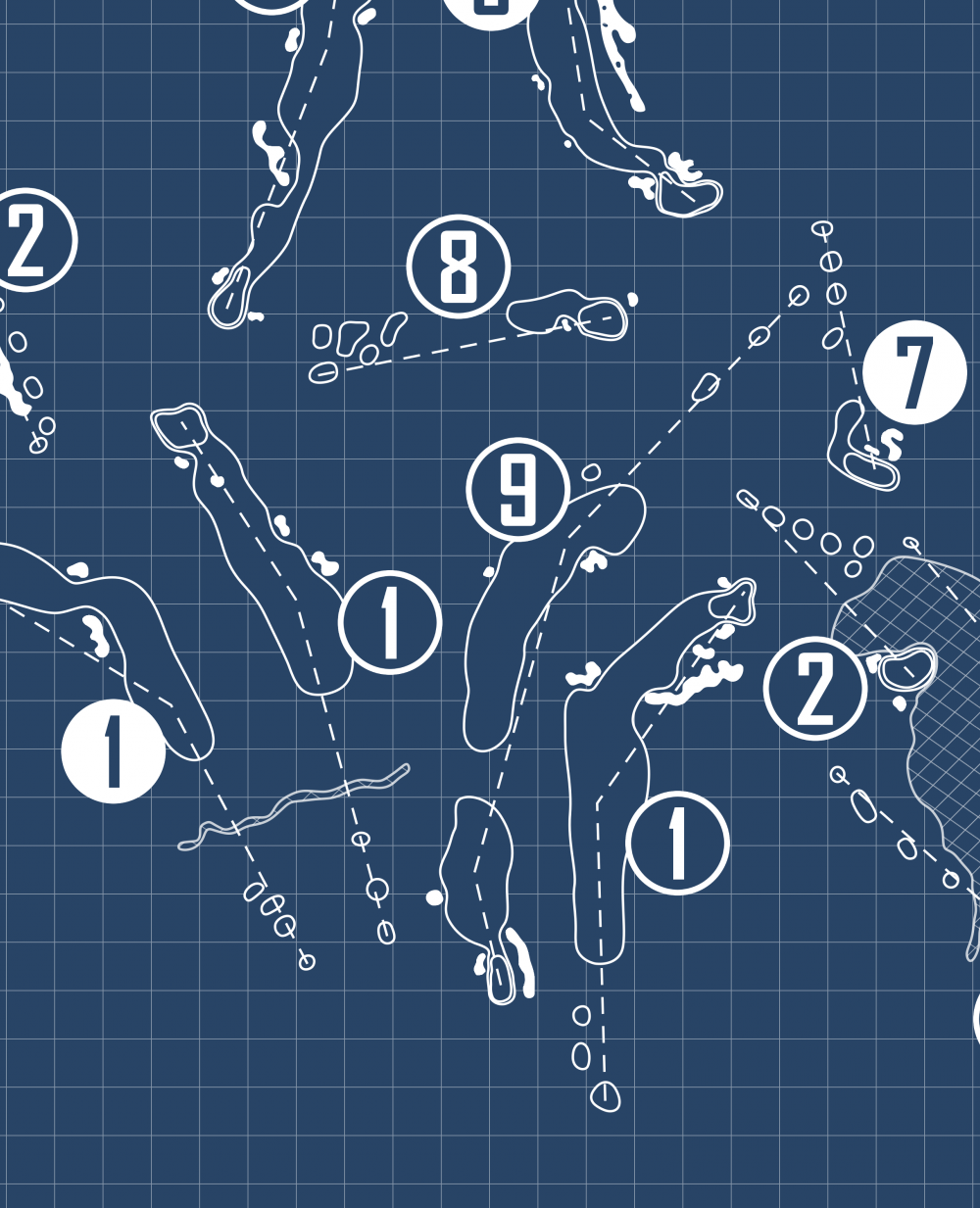 Cobblestone Park Golf Club Blueprint (Print)