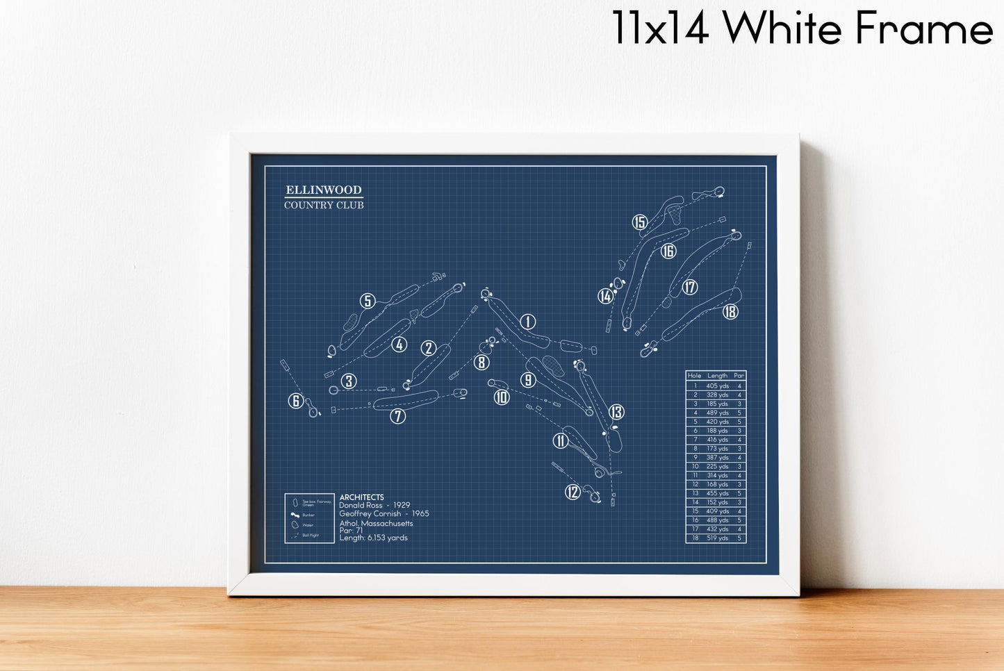 Ellinwood Country Club Blueprint (Print)