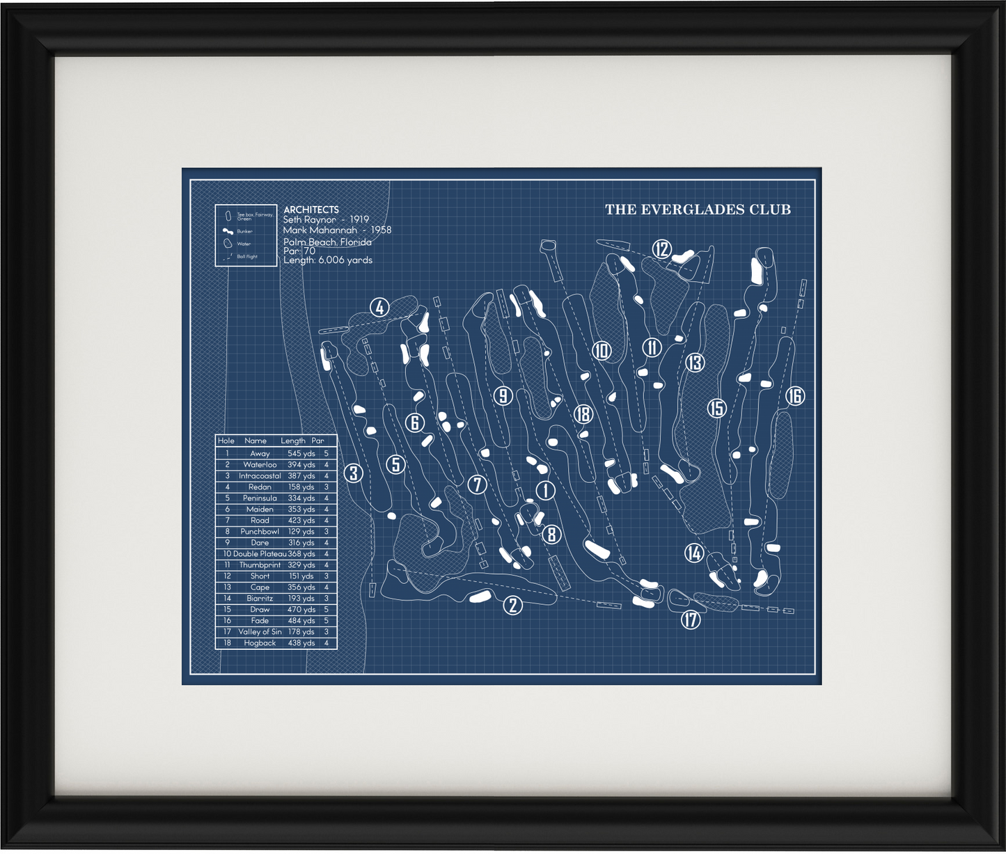 The Everglades Club Blueprint (Print)
