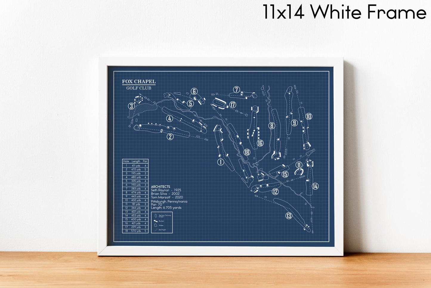 Fox Chapel Golf Club Blueprint (Print)
