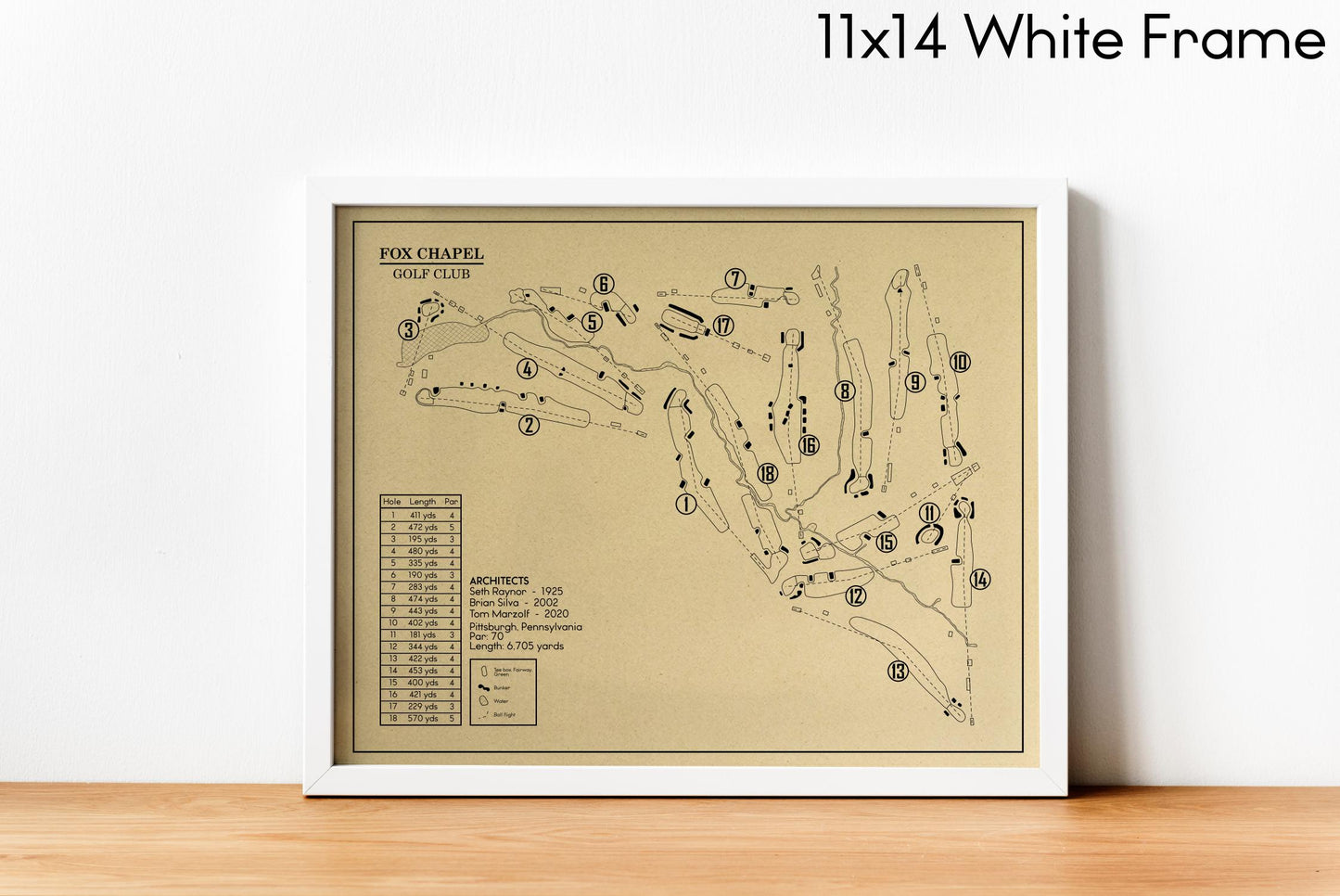 Fox Chapel Golf Club Outline (Print)