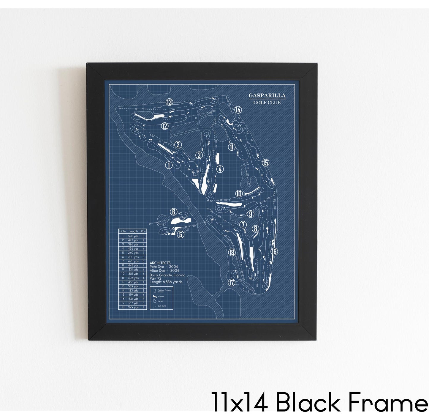 Gasparilla Golf Club Blueprint (Print)