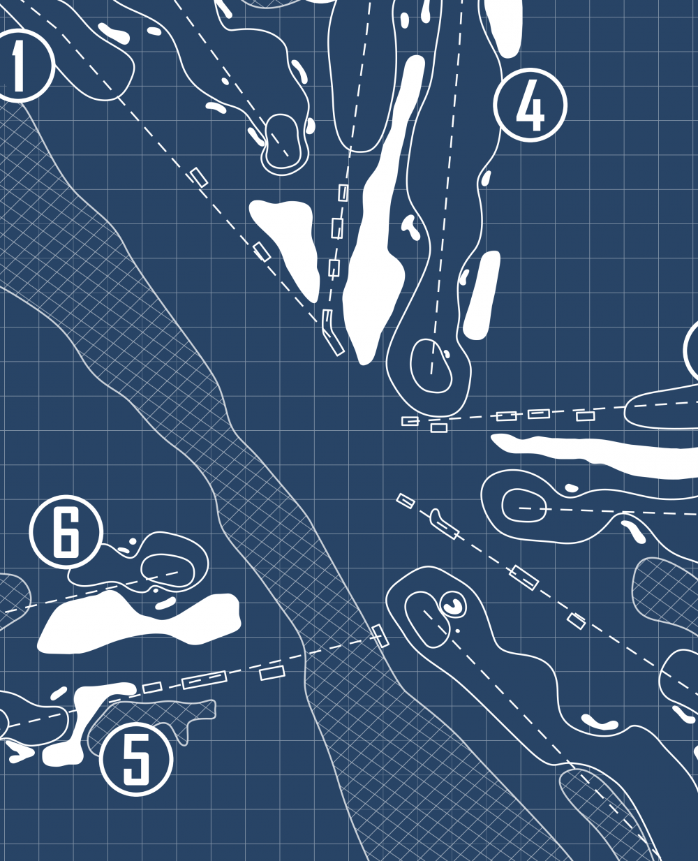 Gasparilla Golf Club Blueprint (Print)