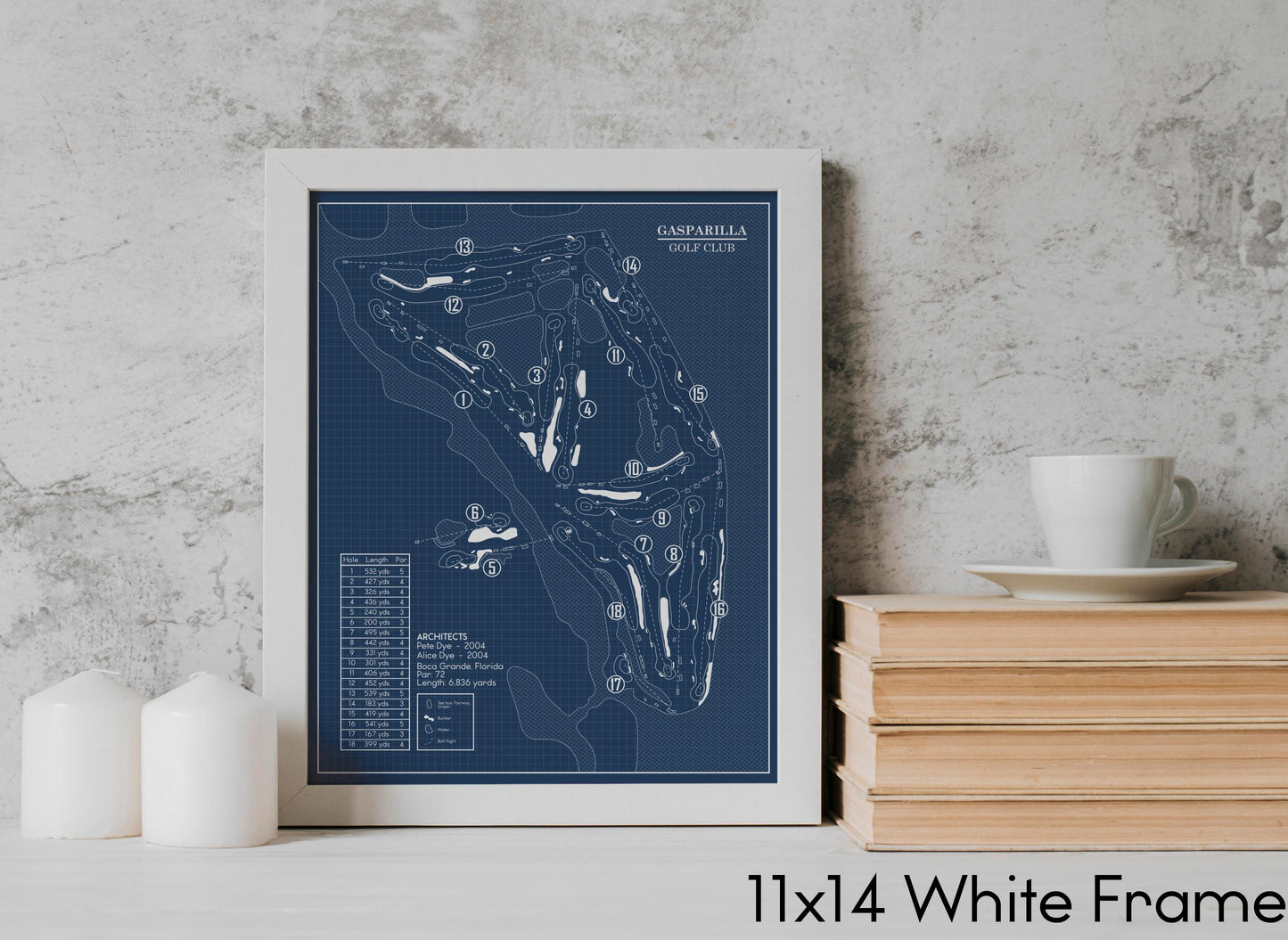 Gasparilla Golf Club Blueprint (Print)