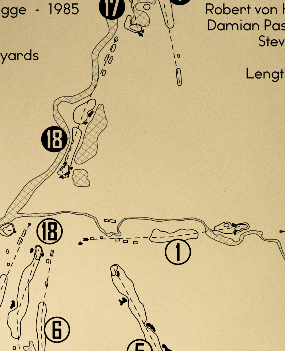 Gleneagles Country Club Outline (Print)