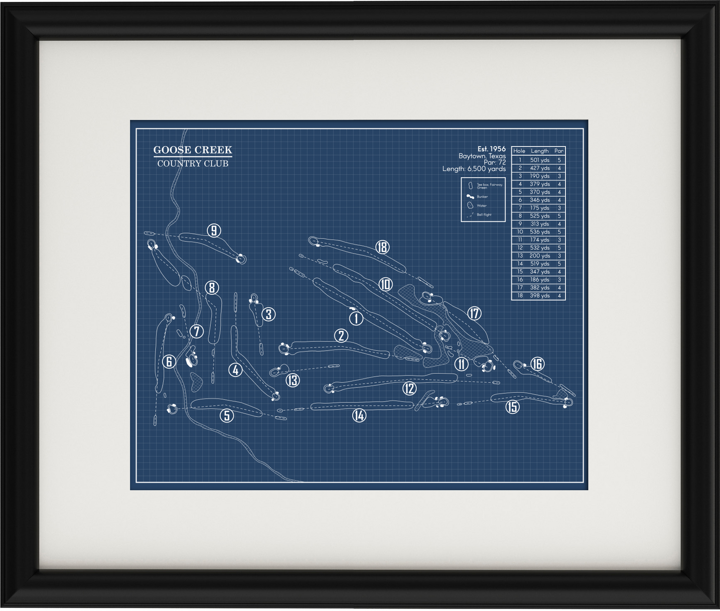 Goose Creek Country Club Blueprint (Print)