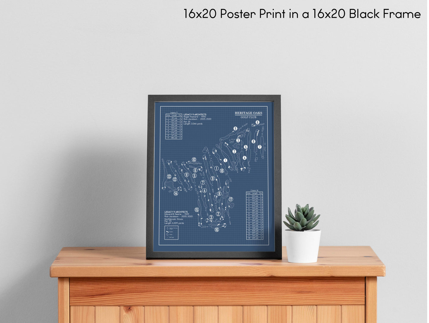 Heritage Oaks Golf Club Blueprint (Print)